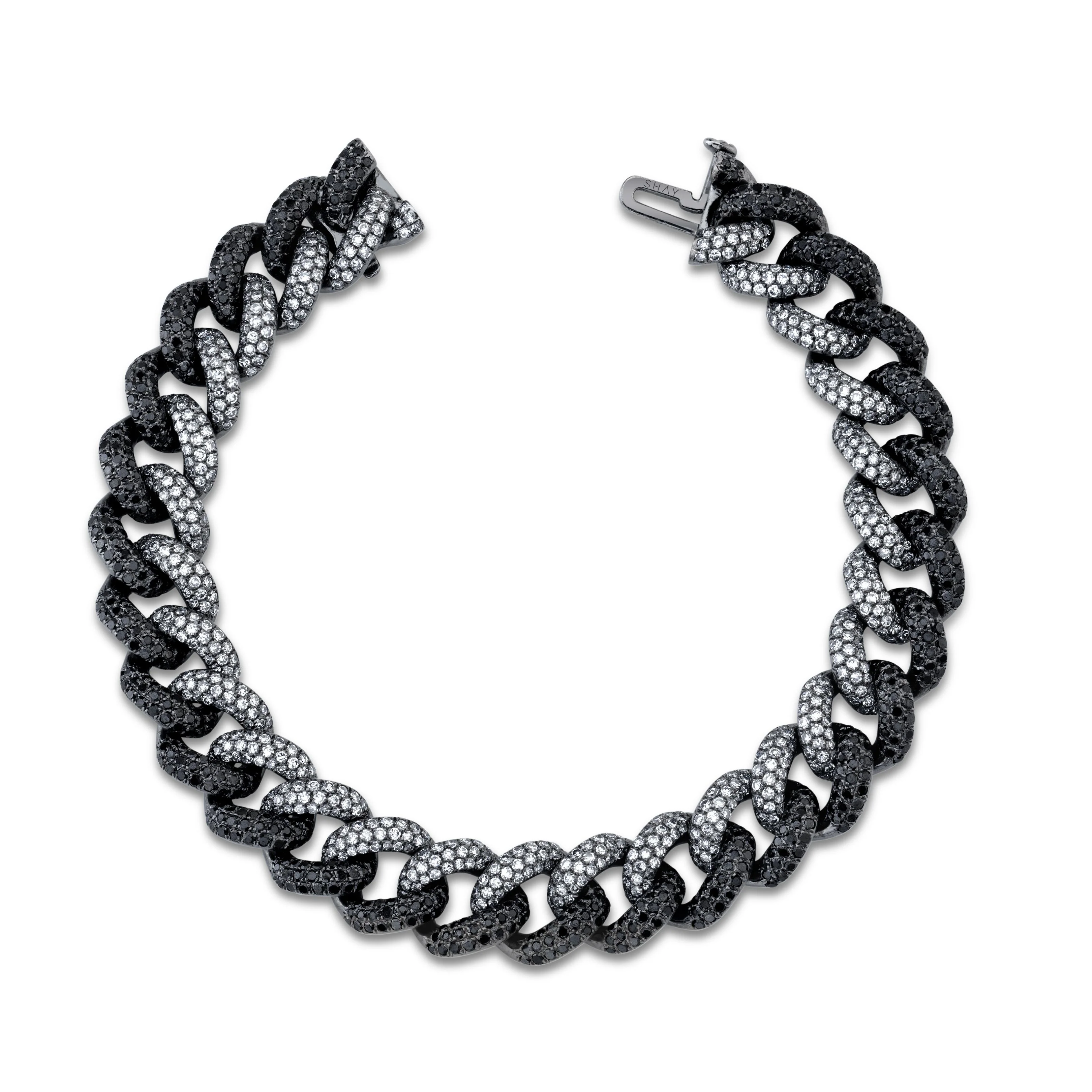 READY TO SHIP DIAMOND PAVE TWO-TONE ESSENTIAL LINK BRACELET - Image 5