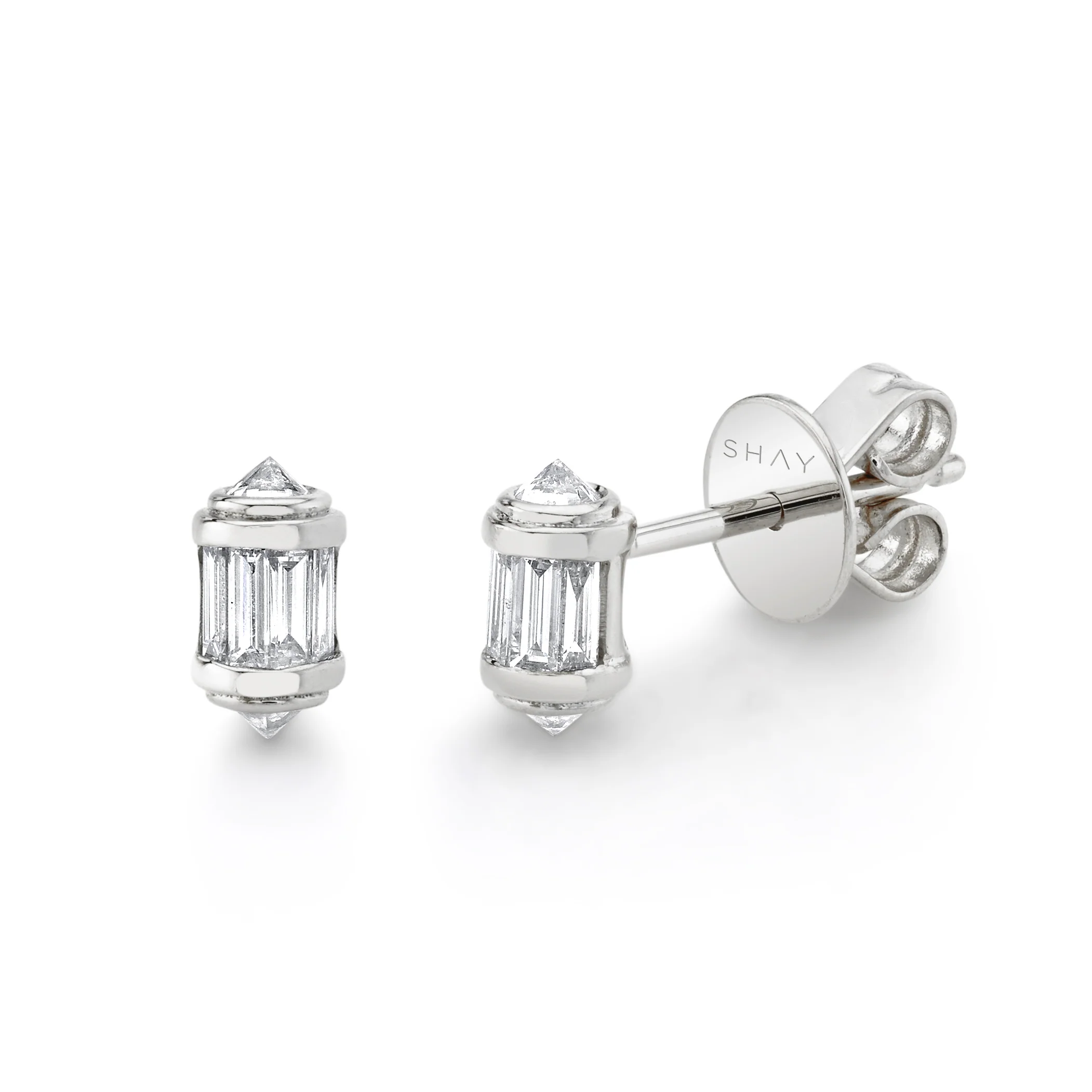 READY TO SHIP DIAMOND RIPPLE STUDS - Image 4