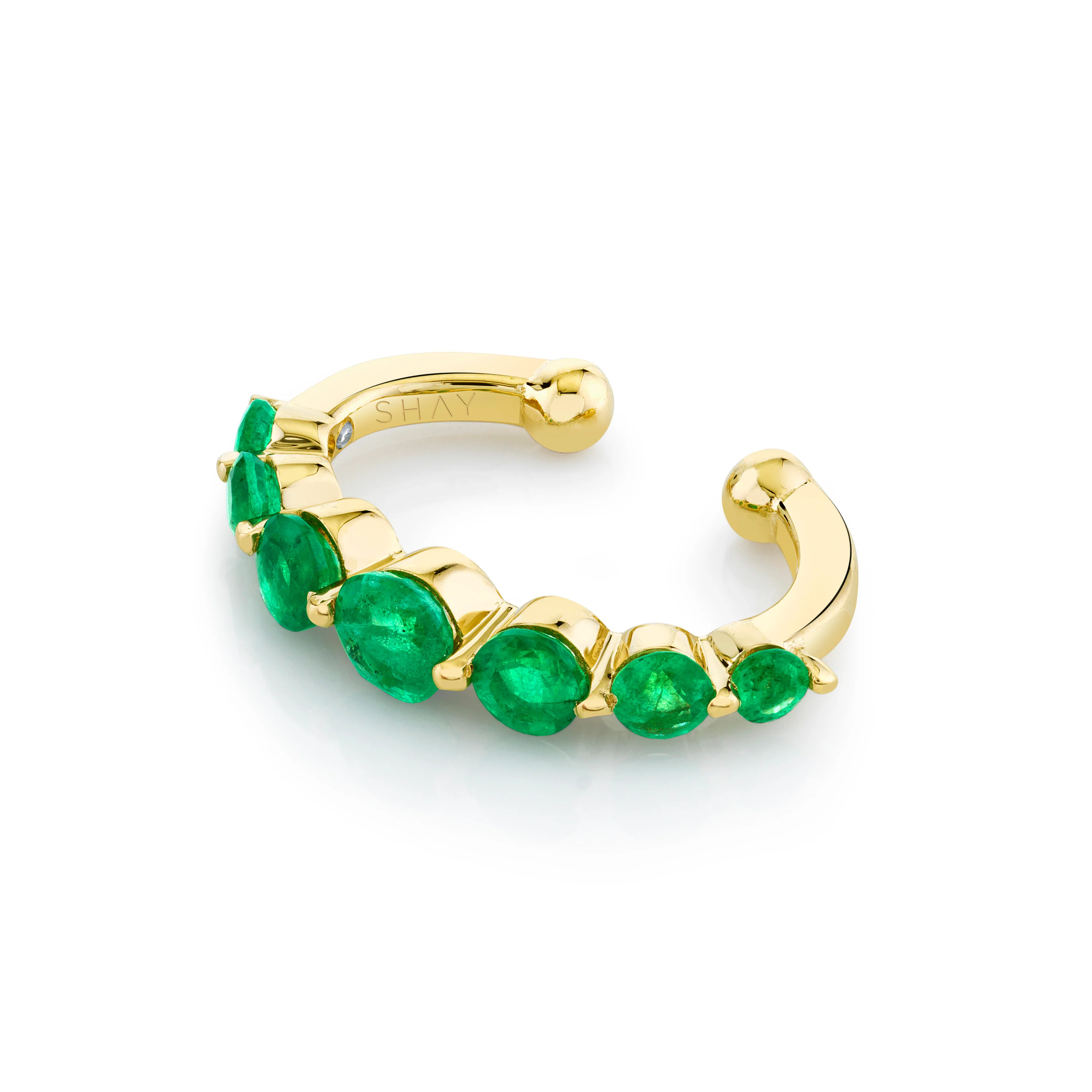 READY TO SHIP EMERALD GRADUAL EAR CUFF - Image 3