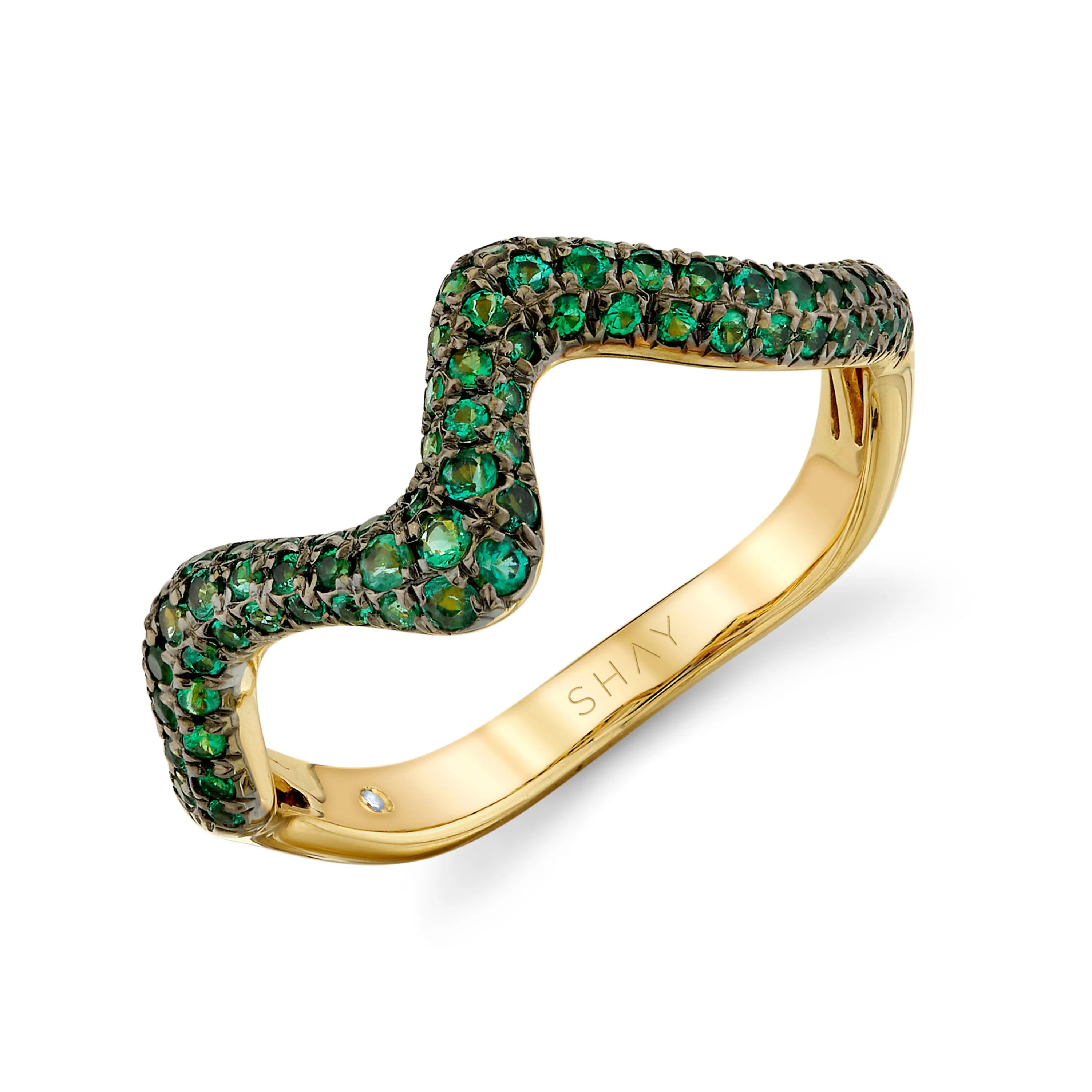 EMERALD WAVE RING - Image 3