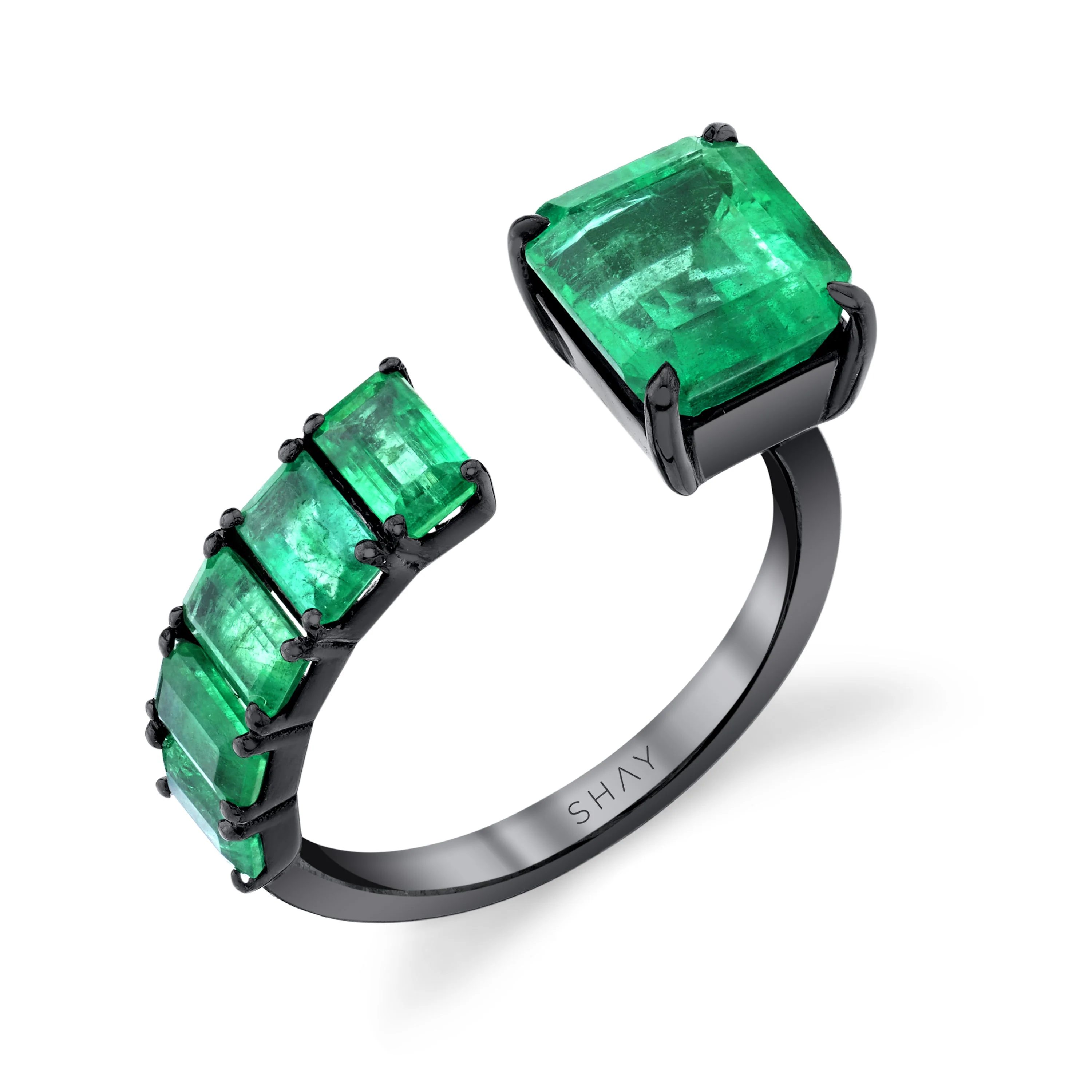 READY TO SHIP FLOATING EMERALD RING - Image 3