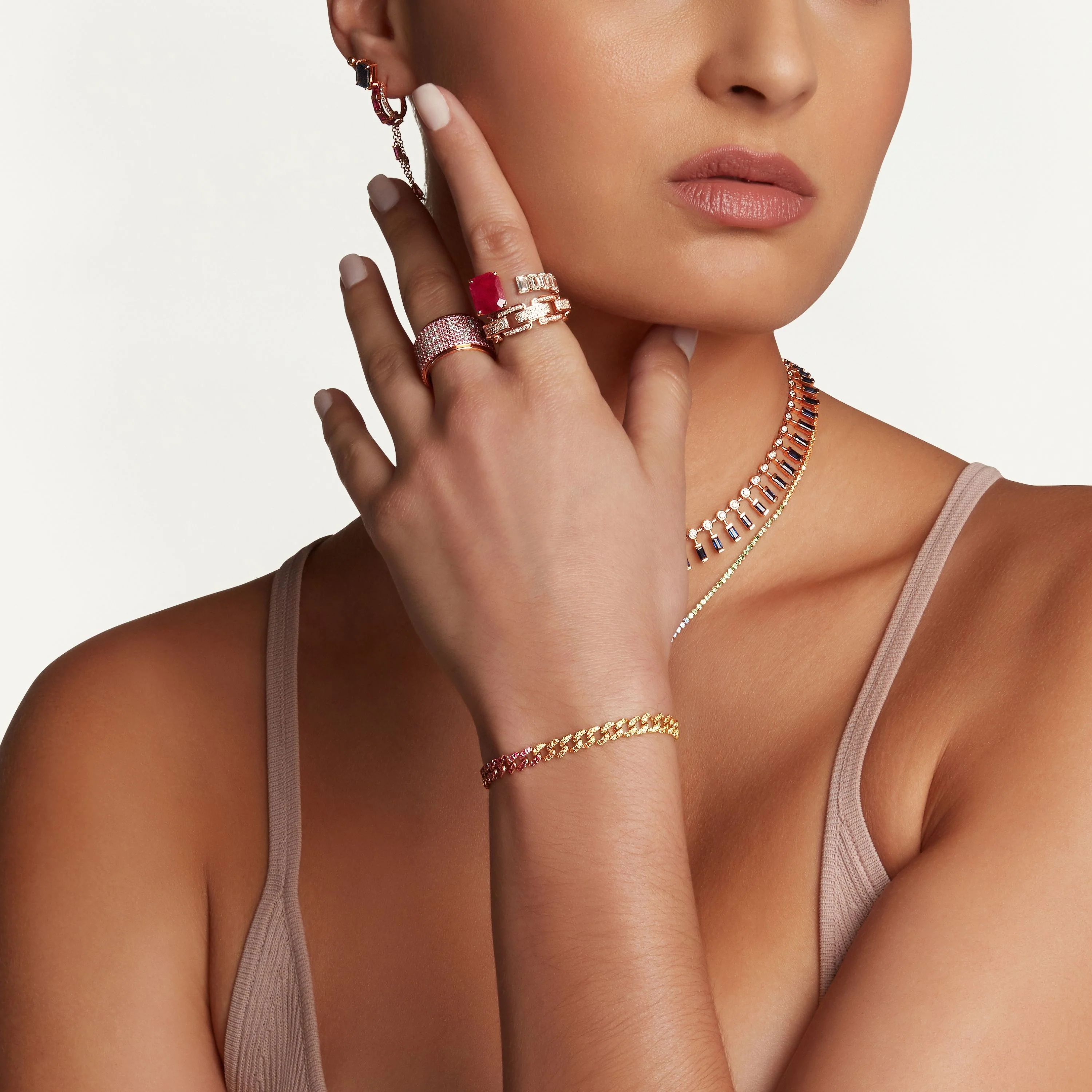 READY TO SHIP FLOATING RUBY & DIAMOND RING - Image 2