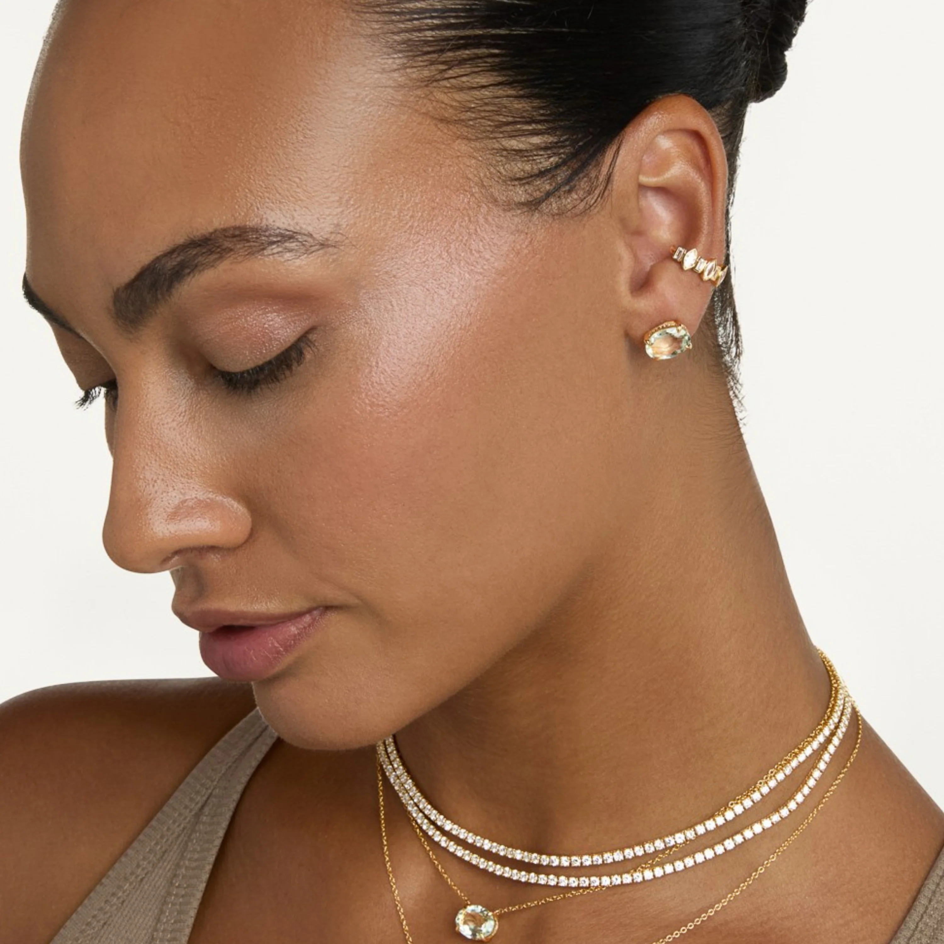 GREEN AMETHYST GEM STUDS - Image 2