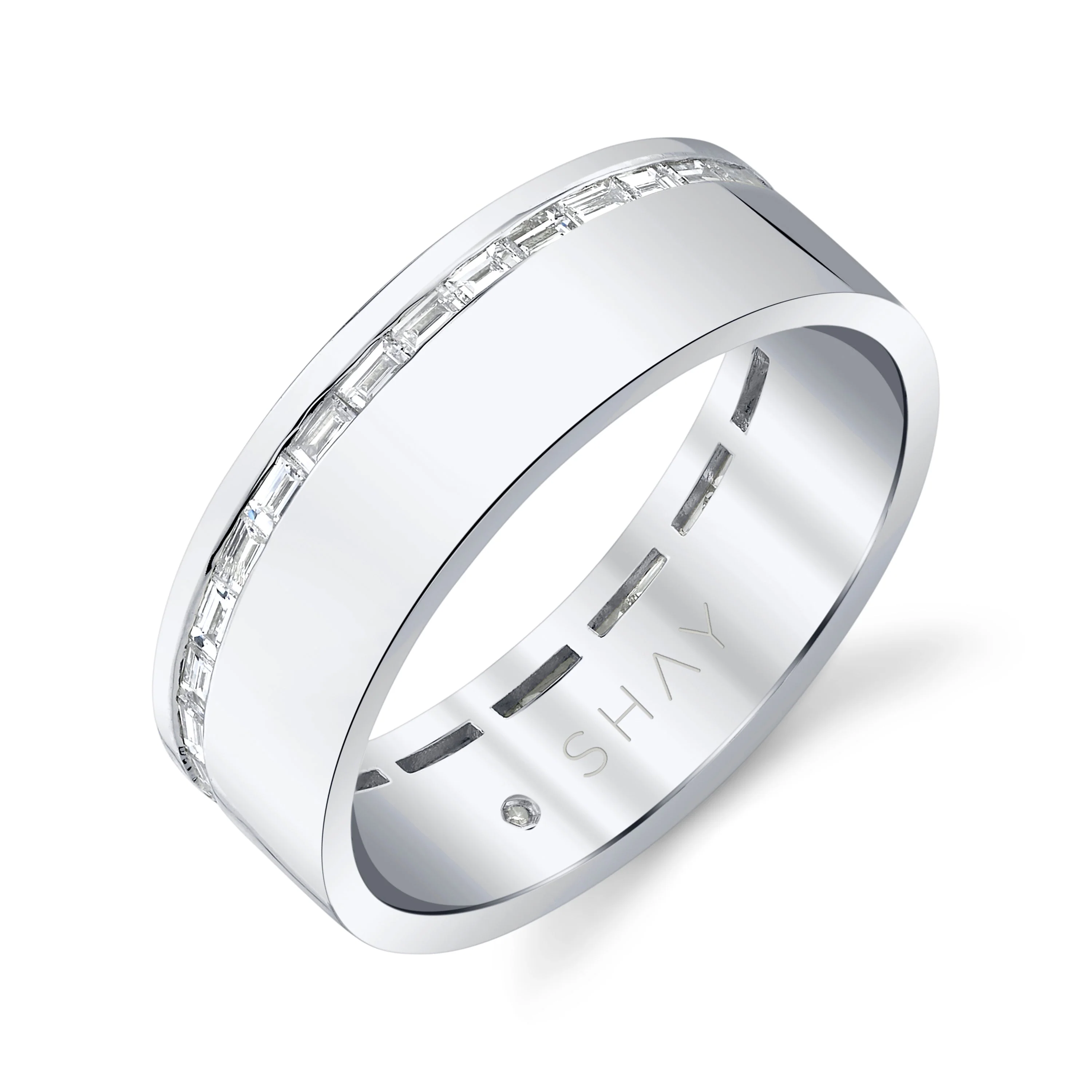READY TO SHIP MEN'S DIAMOND BAGUETTE SOLID GOLD RING - Image 3