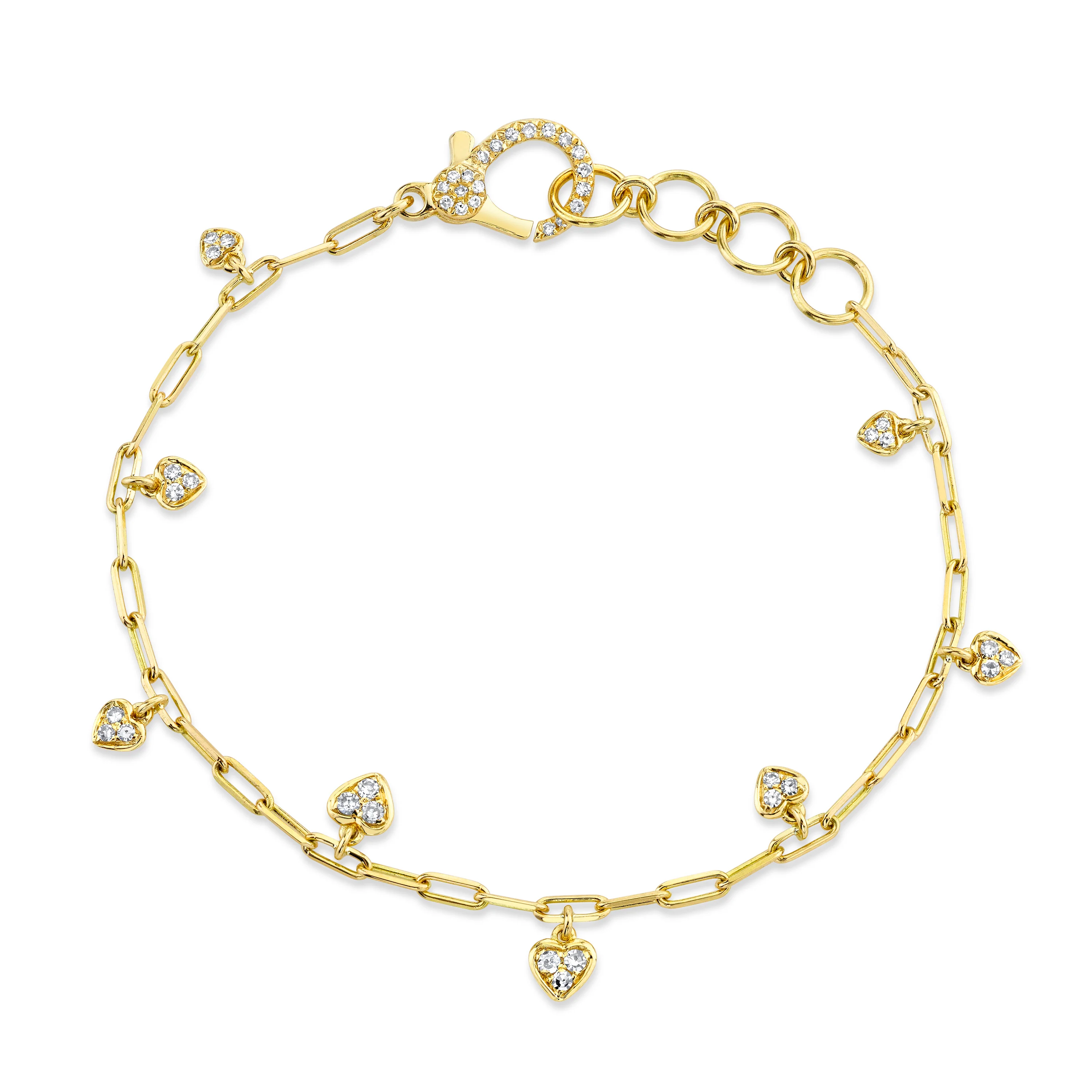 READY TO SHIP MINI ME DIAMOND PAVE BABY HEART DROP BRACELET - Image 3