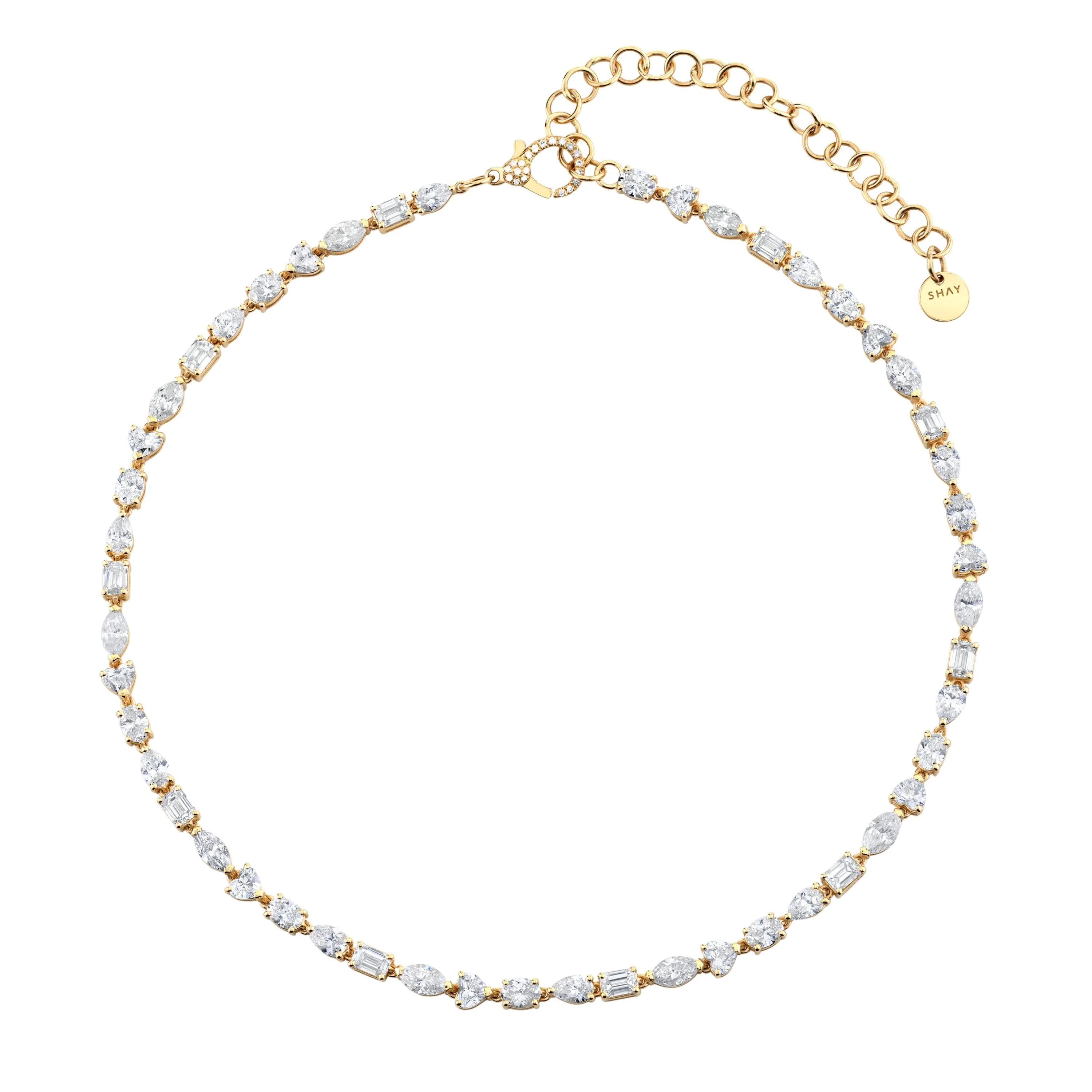 READY TO SHIP MIXED DIAMOND TENNIS NECKLACE CLASSIC - Image 3