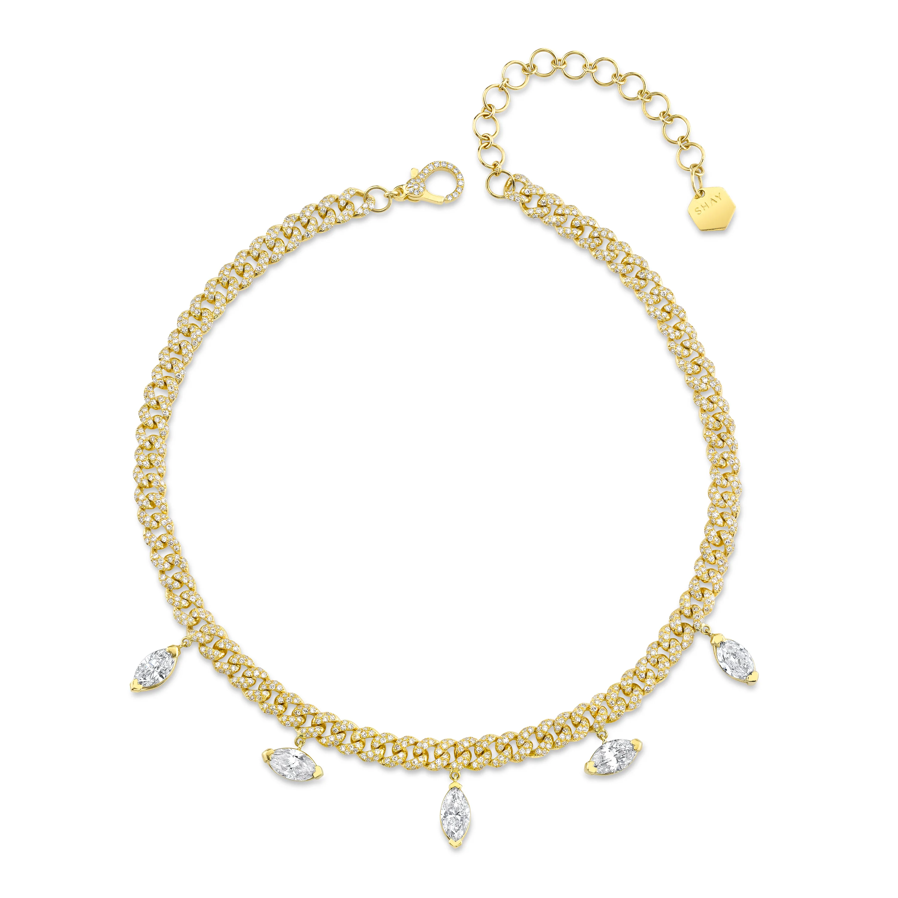 READY TO SHIP DIAMOND MARQUISE DROP CHOKER - Image 3