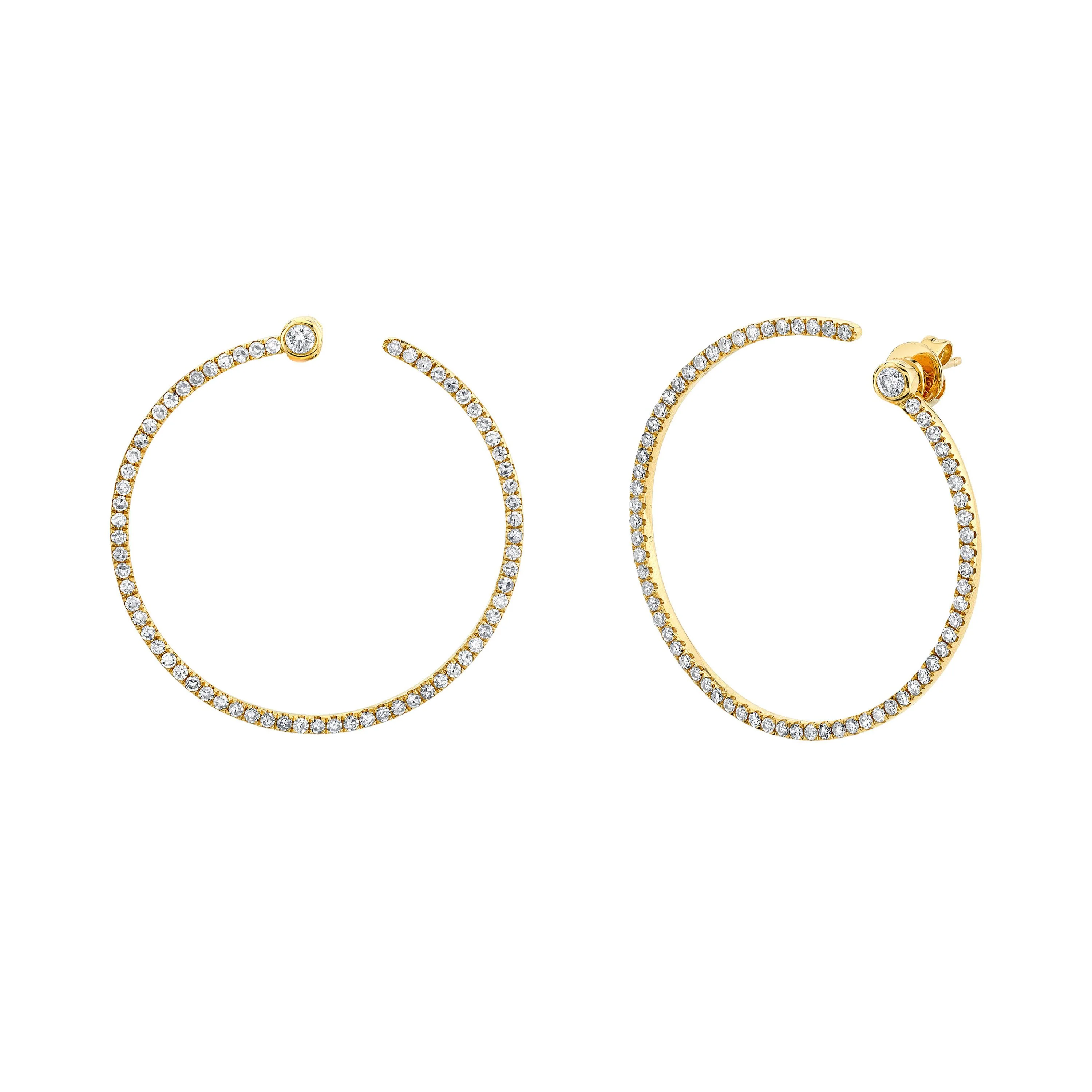 READY TO SHIP PEARL & DIAMOND HOOP EAR JACKET - Image 2