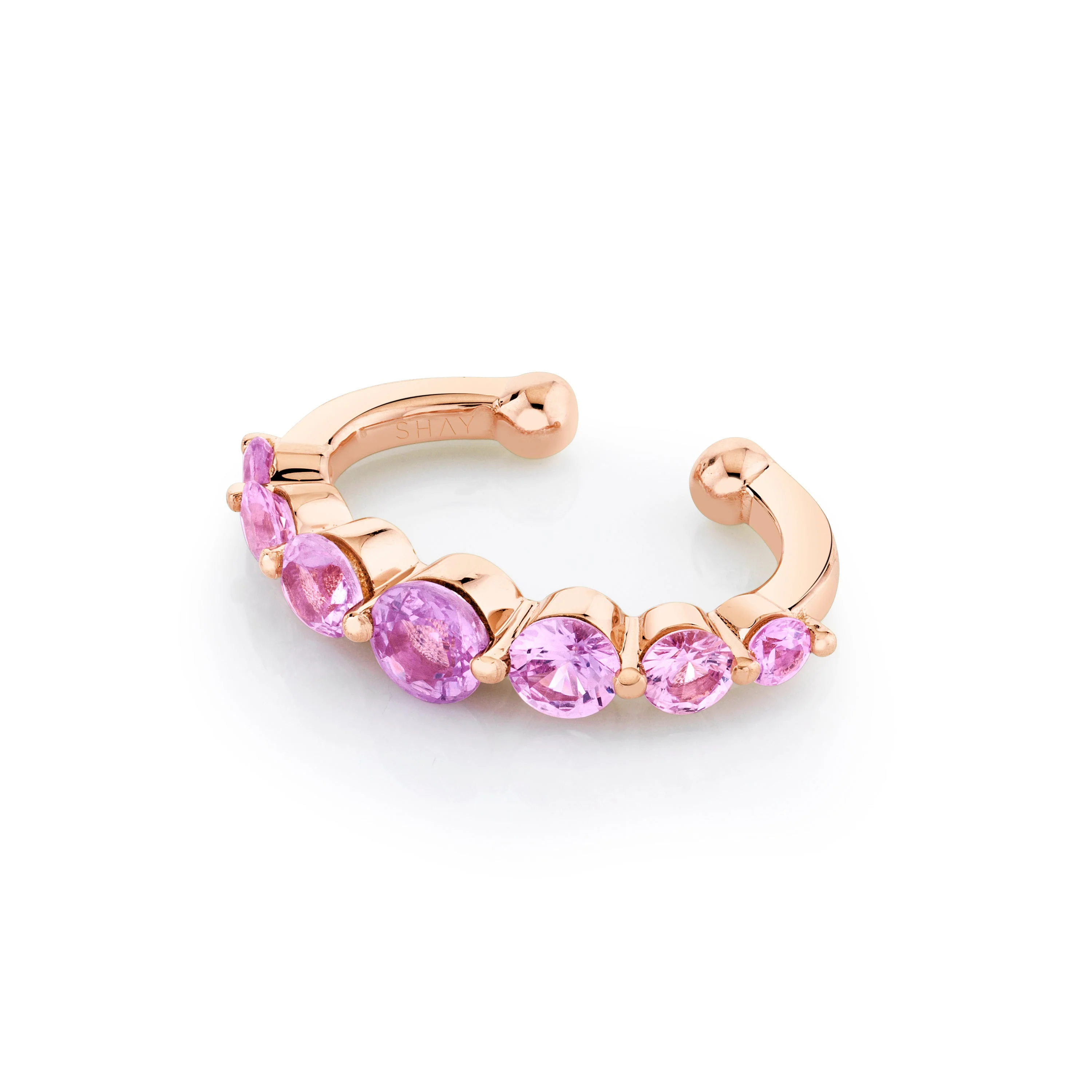 READY TO SHIP PINK SAPPHIRE GRADUAL EAR CUFF