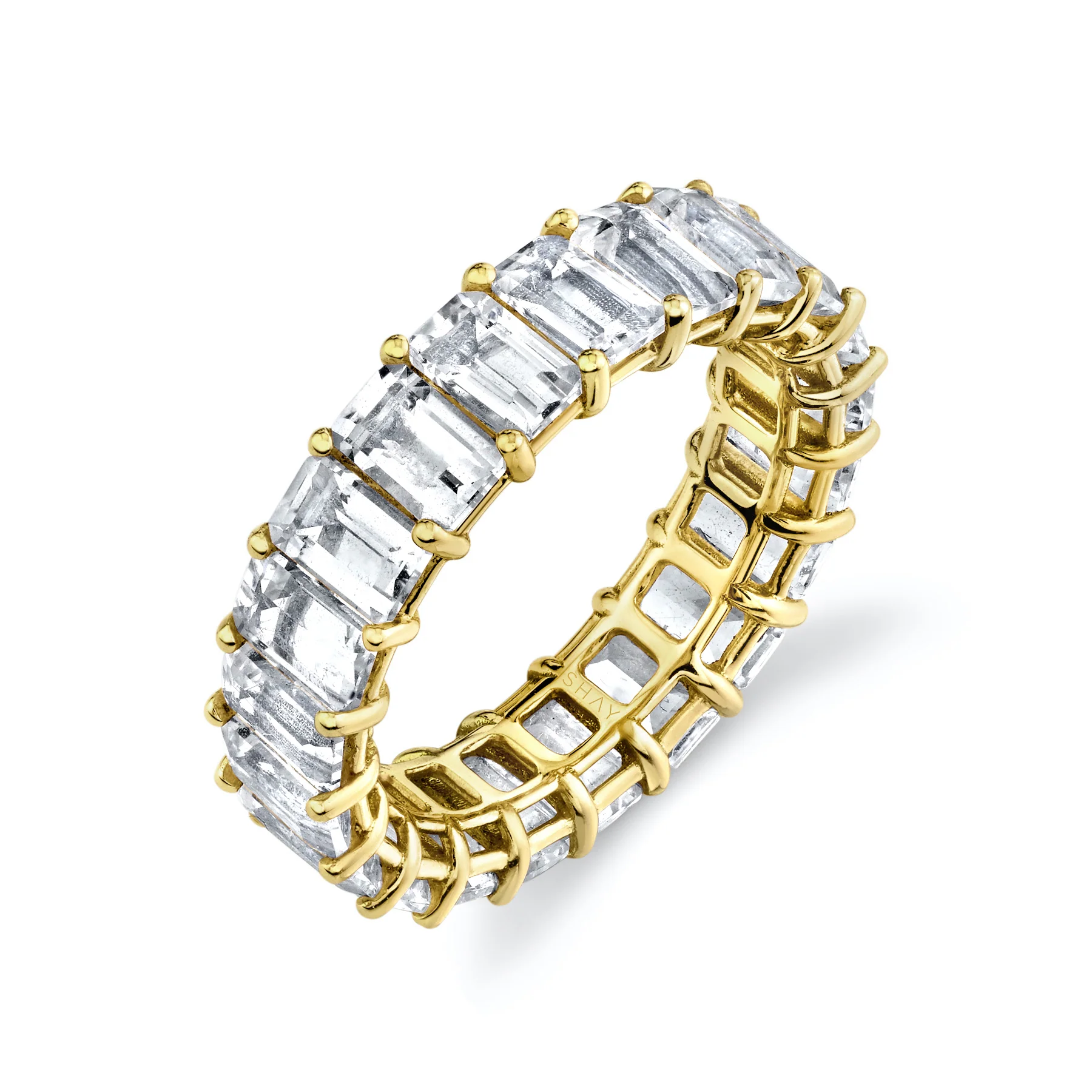 READY TO SHIP WHITE TOPAZ ETERNITY BAND