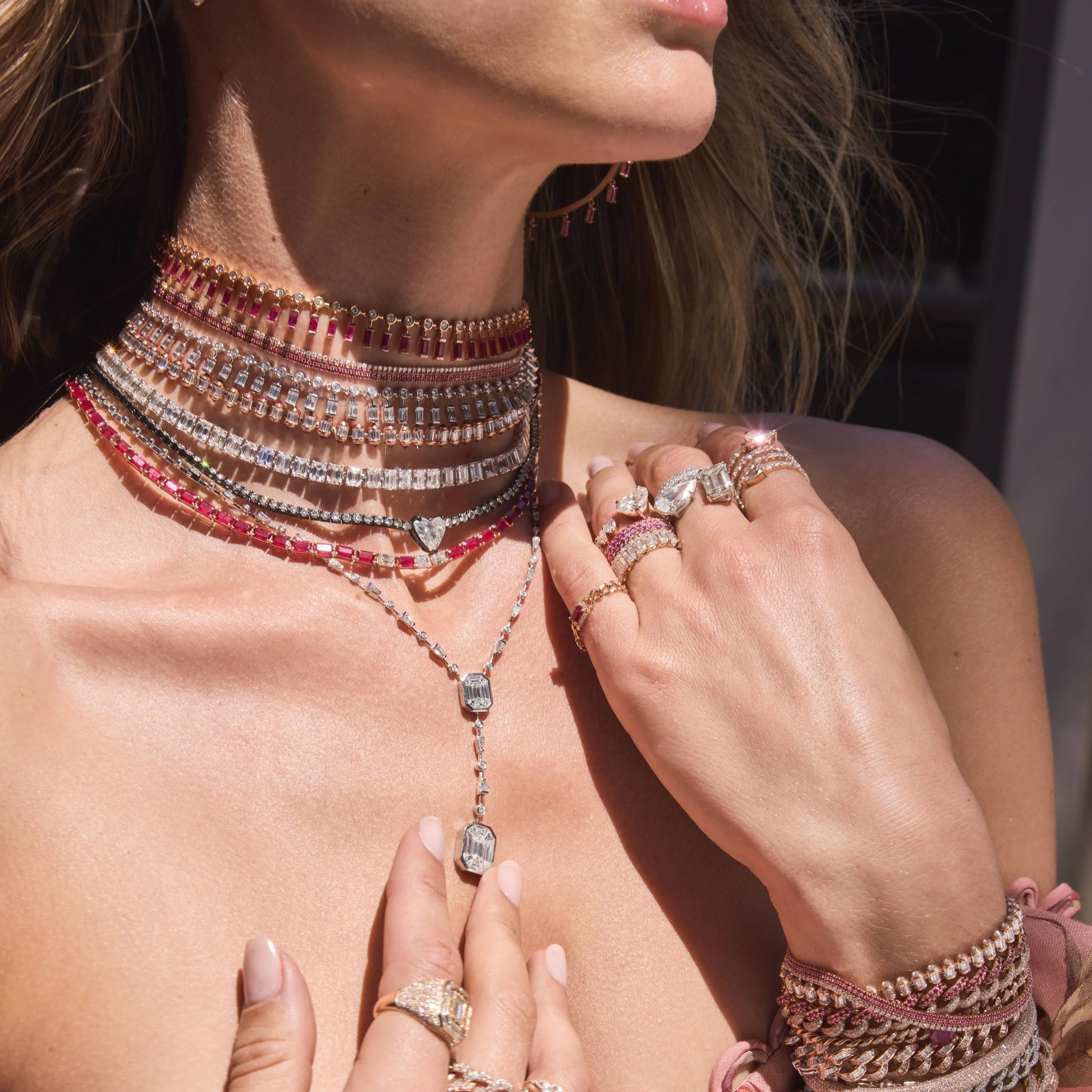 RUBY & DIAMOND DOT-DASH CHOKER - Image 3