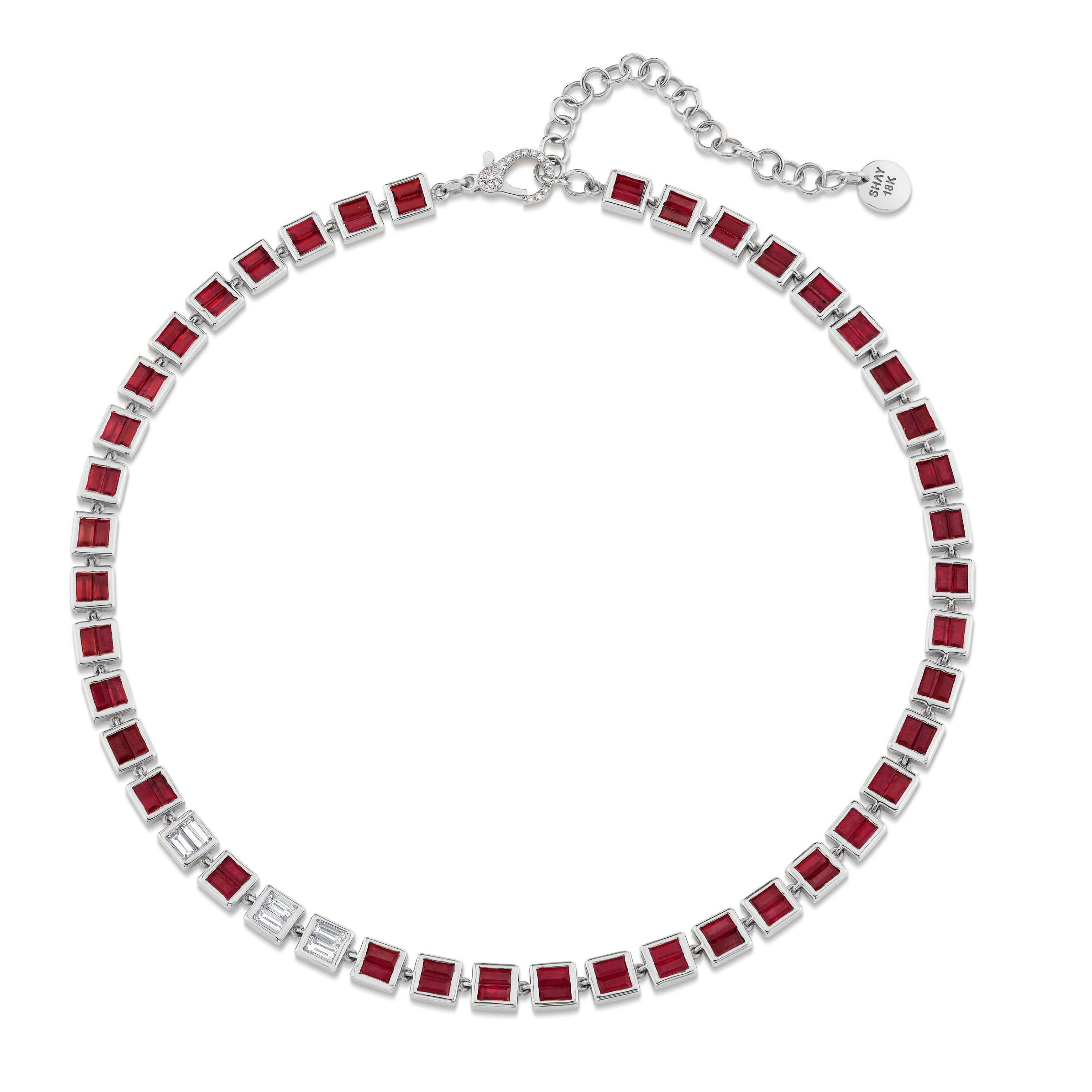 RUBY & DIAMOND BEZEL NECKLACE - Image 3