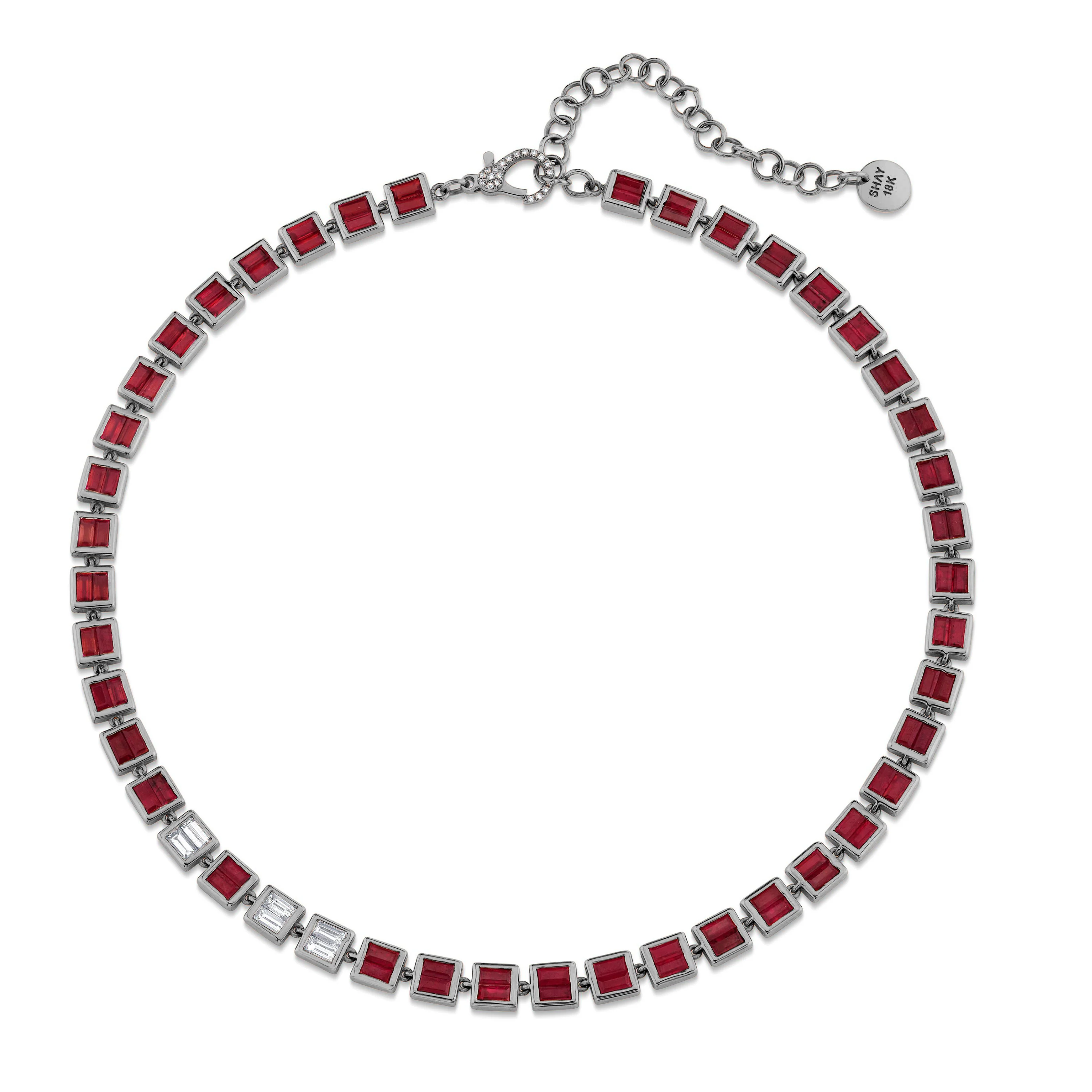 RUBY & DIAMOND BEZEL NECKLACE - Image 5
