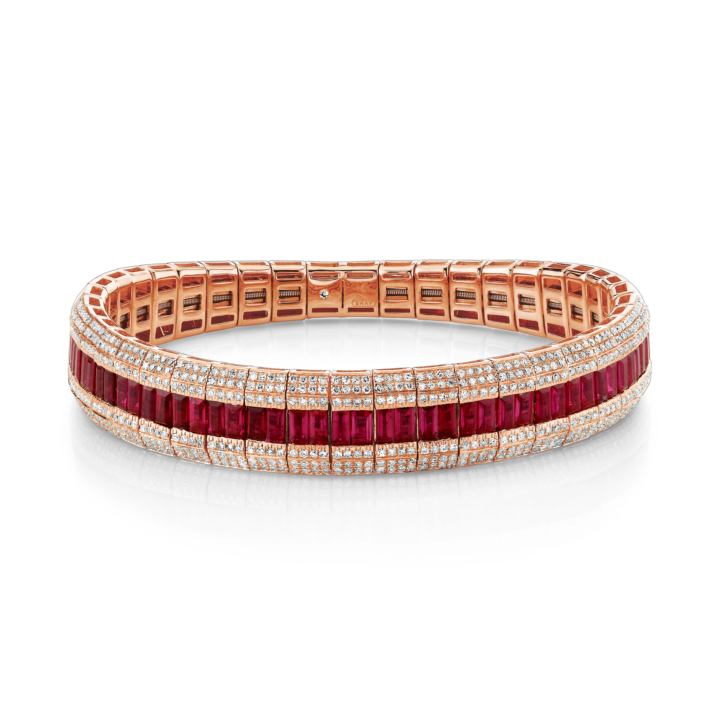 RUBY & DIAMOND STRETCH BRACELET - Image 3