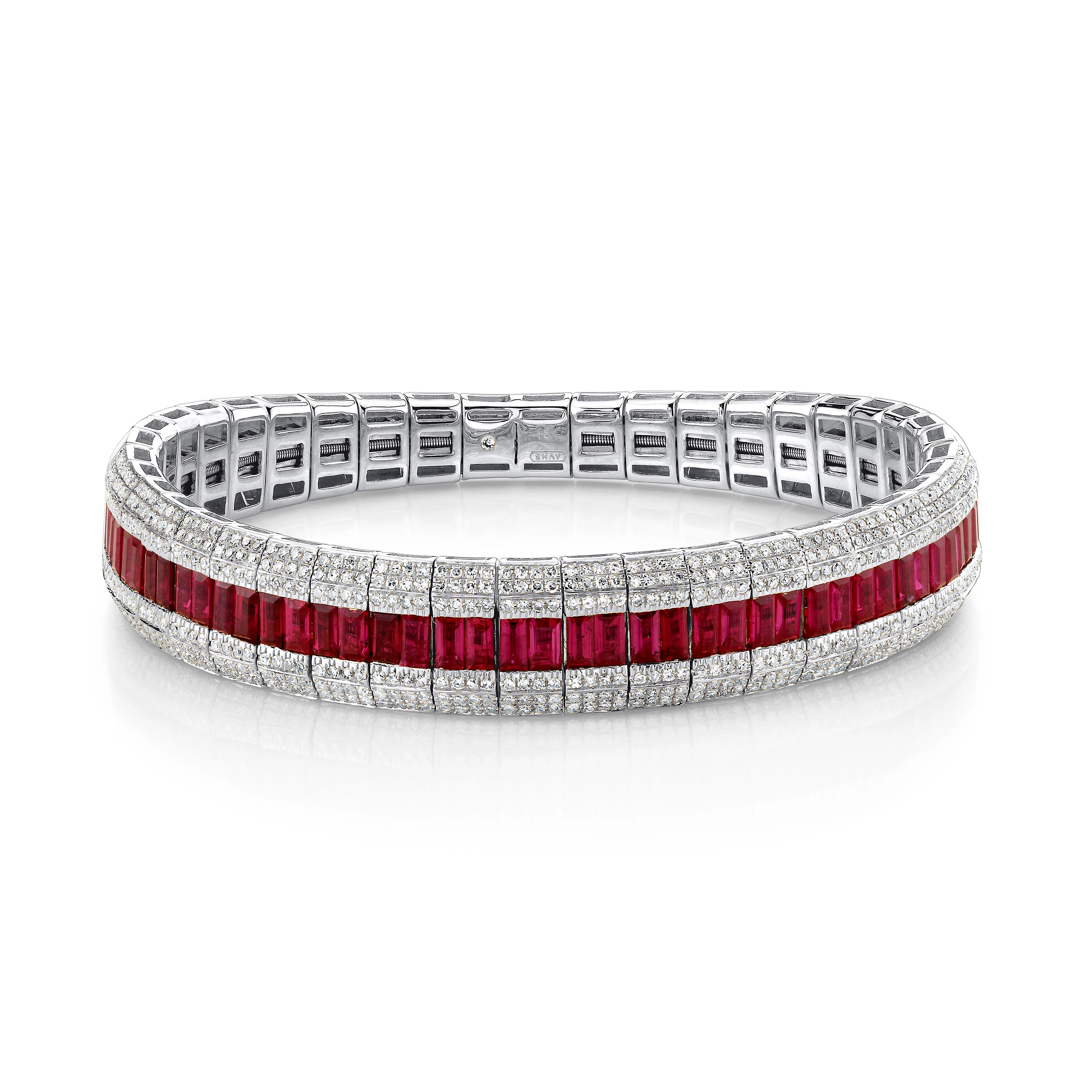 RUBY & DIAMOND STRETCH BRACELET - Image 4