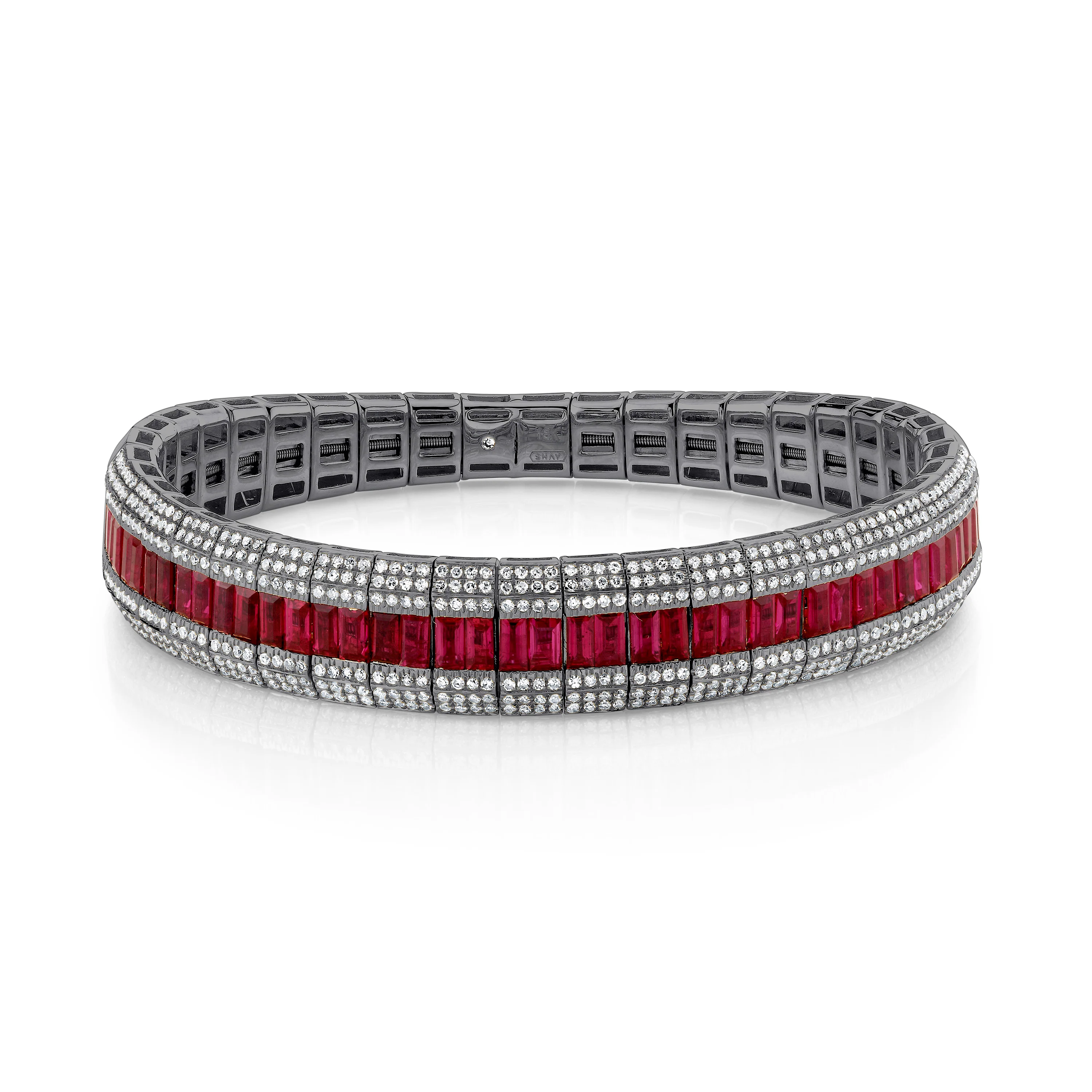 RUBY & DIAMOND STRETCH BRACELET - Image 5