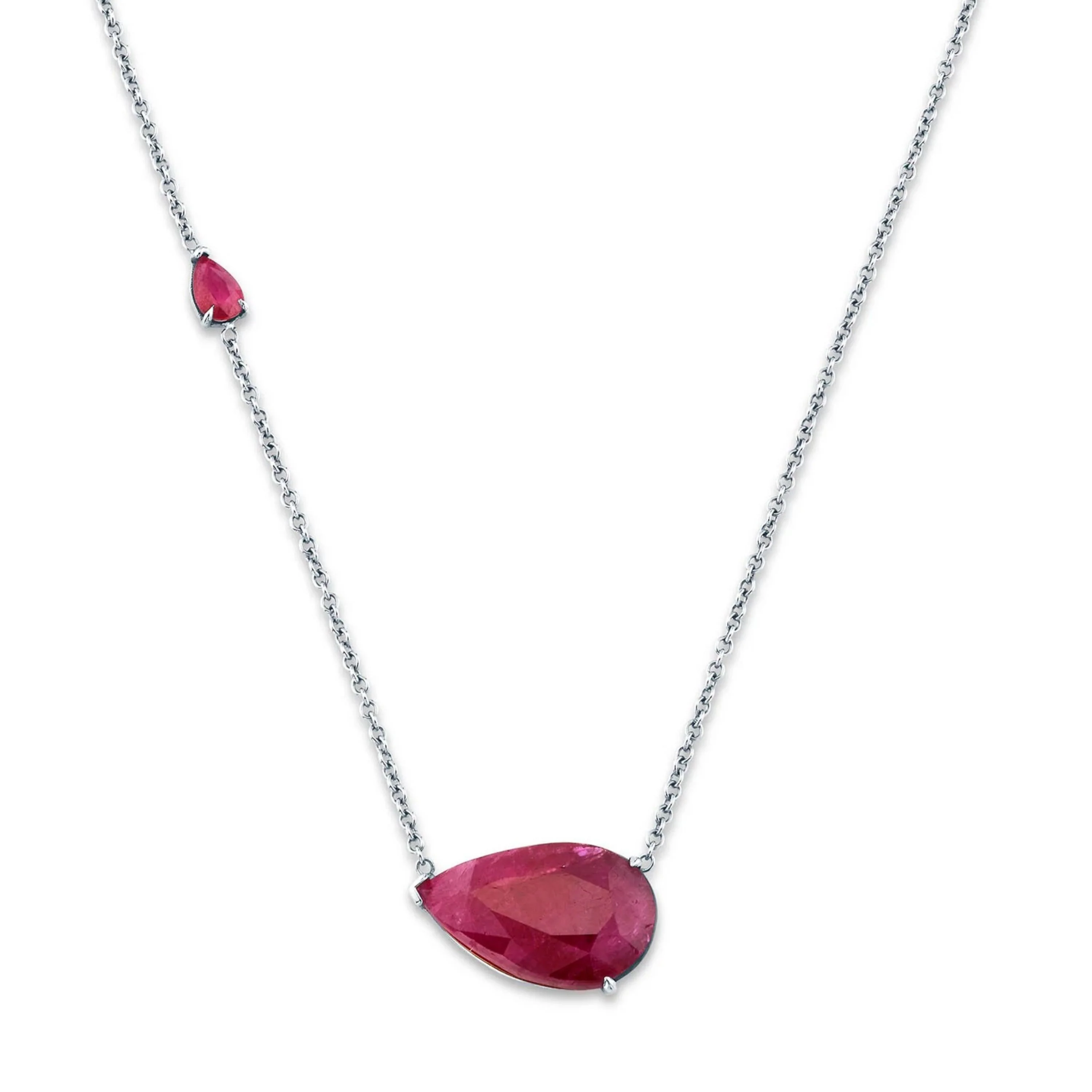RUBY EAST WEST PEAR NECKLACE - Image 6