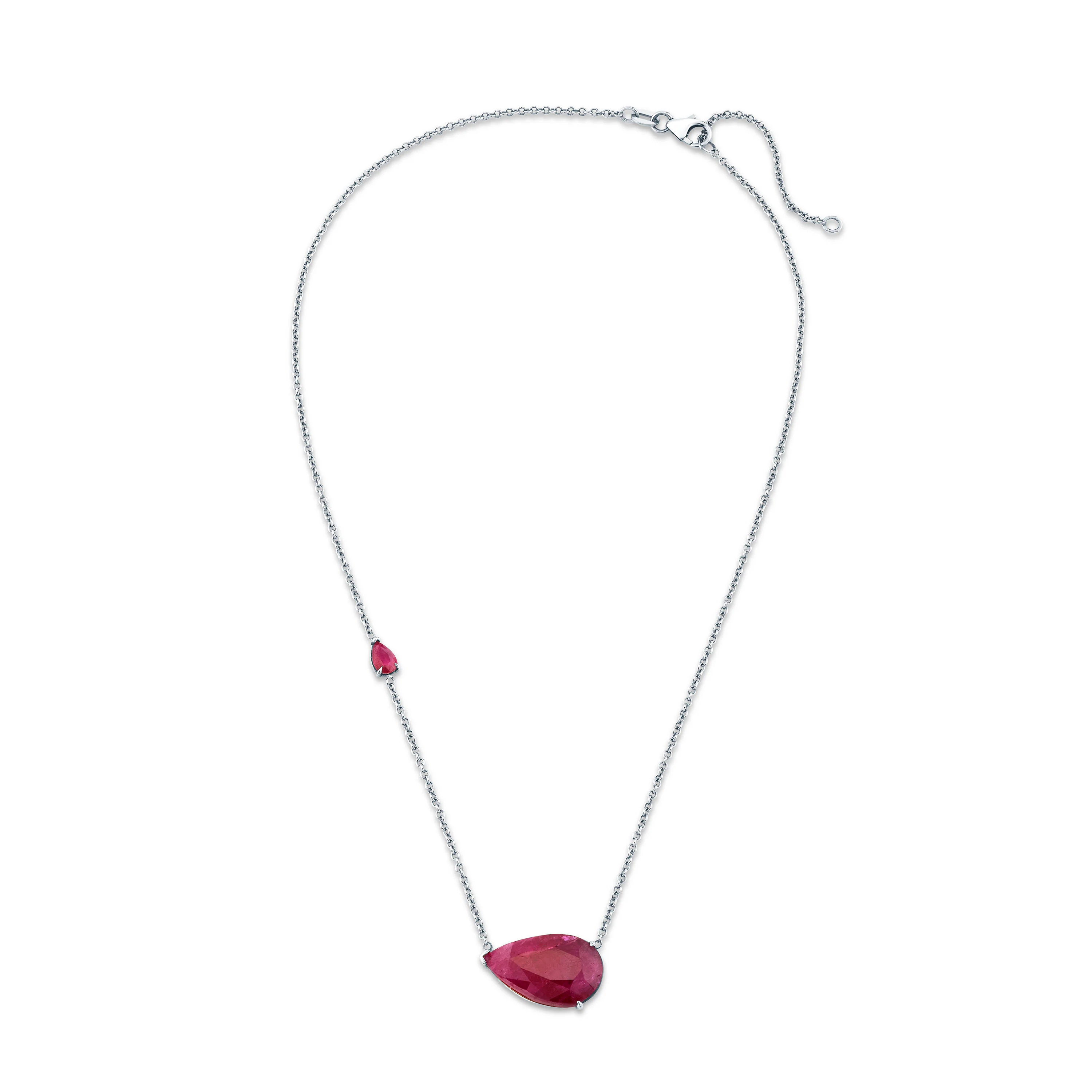 RUBY EAST WEST PEAR NECKLACE - Image 7