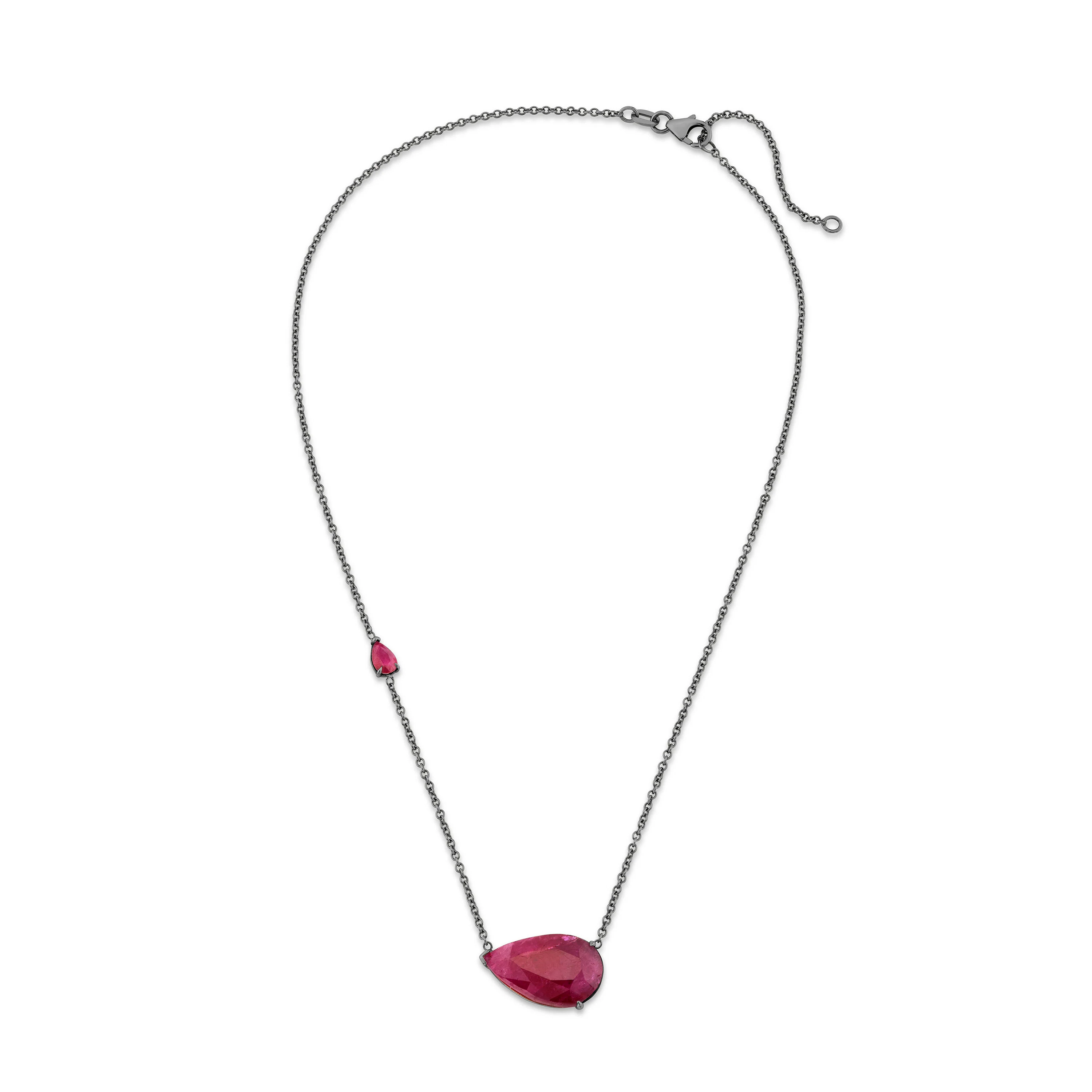 RUBY EAST WEST PEAR NECKLACE - Image 9