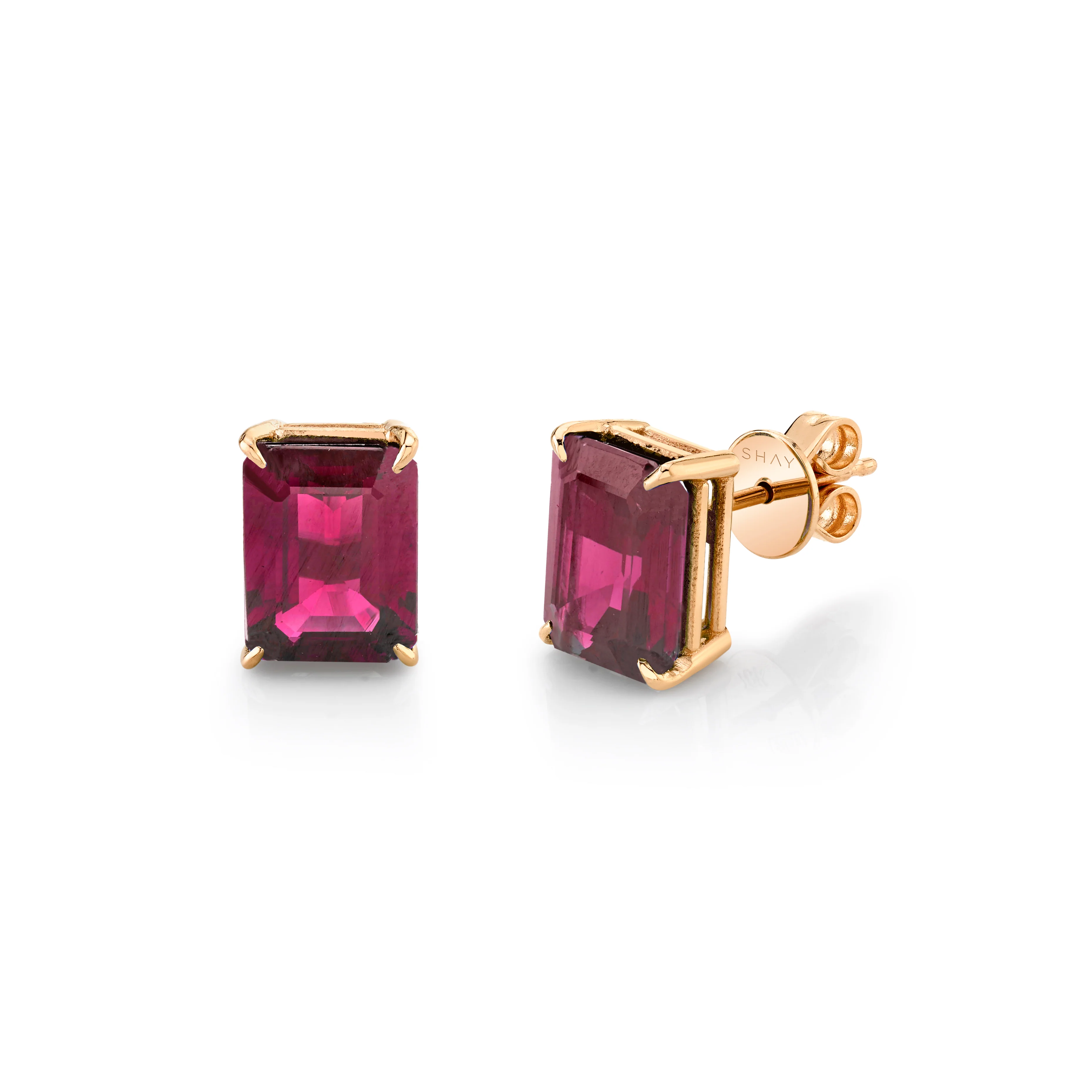 RUBY EMERALD CUT STUDS - Image 3