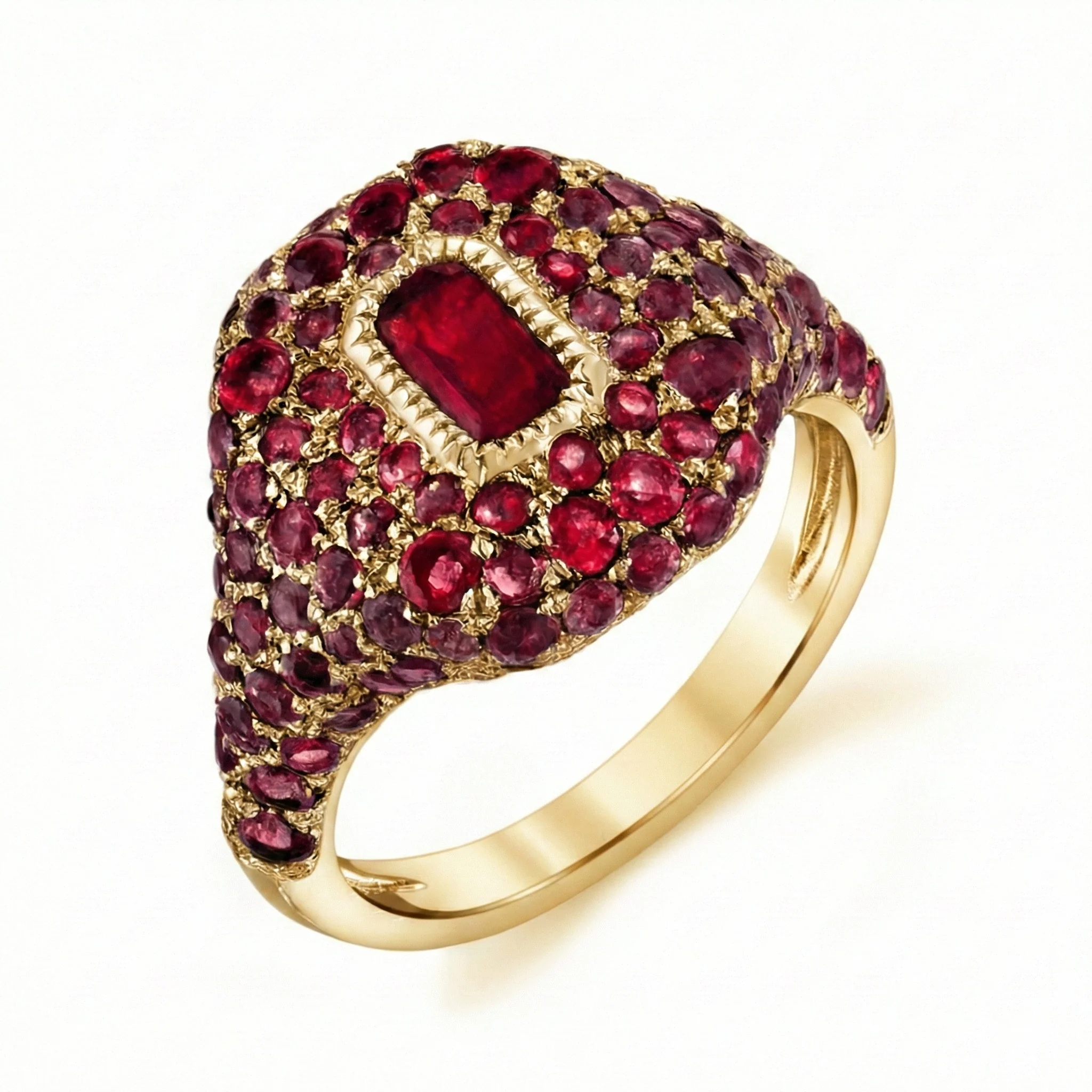 RUBY PAVE PINKY RING - Image 3