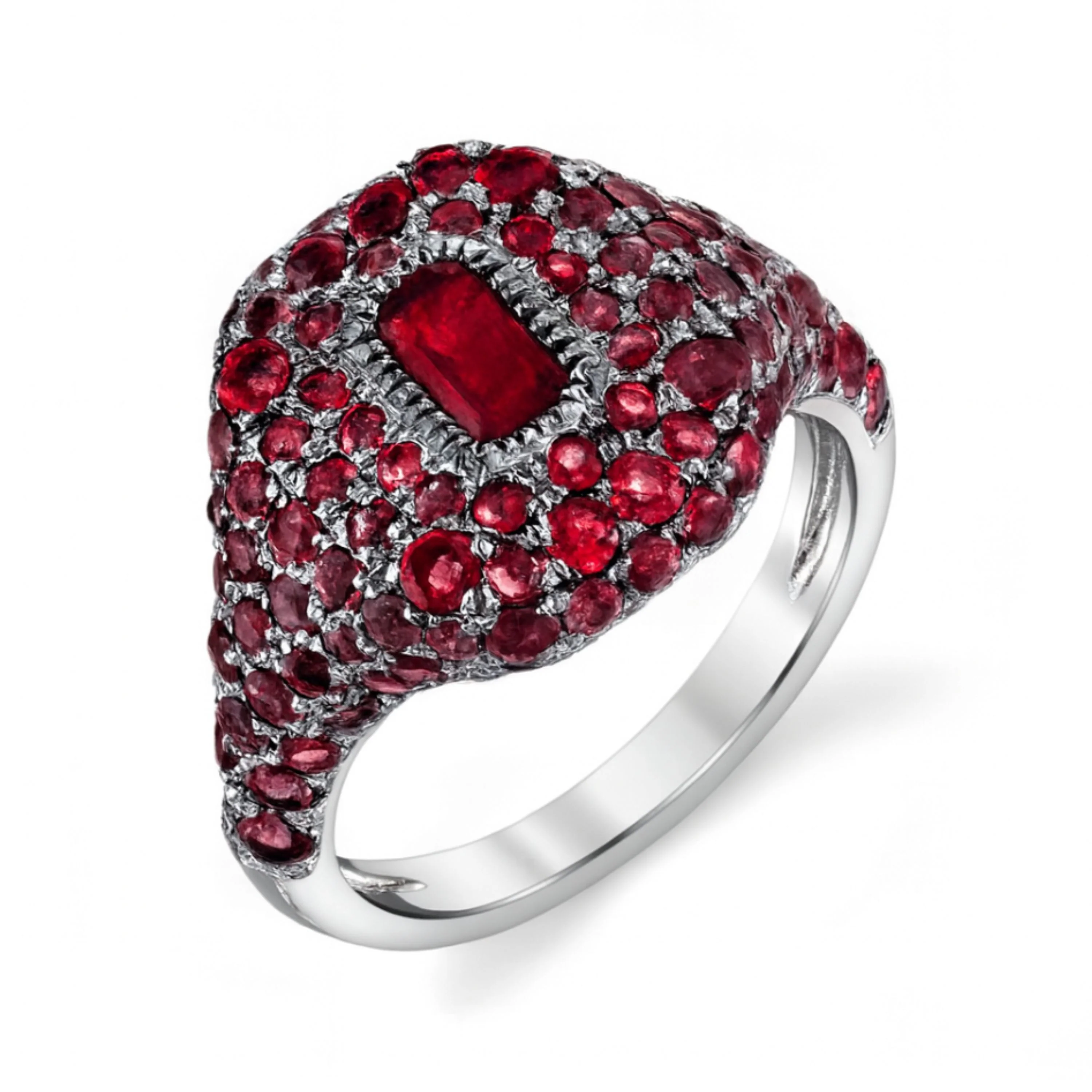 RUBY PAVE PINKY RING - Image 4
