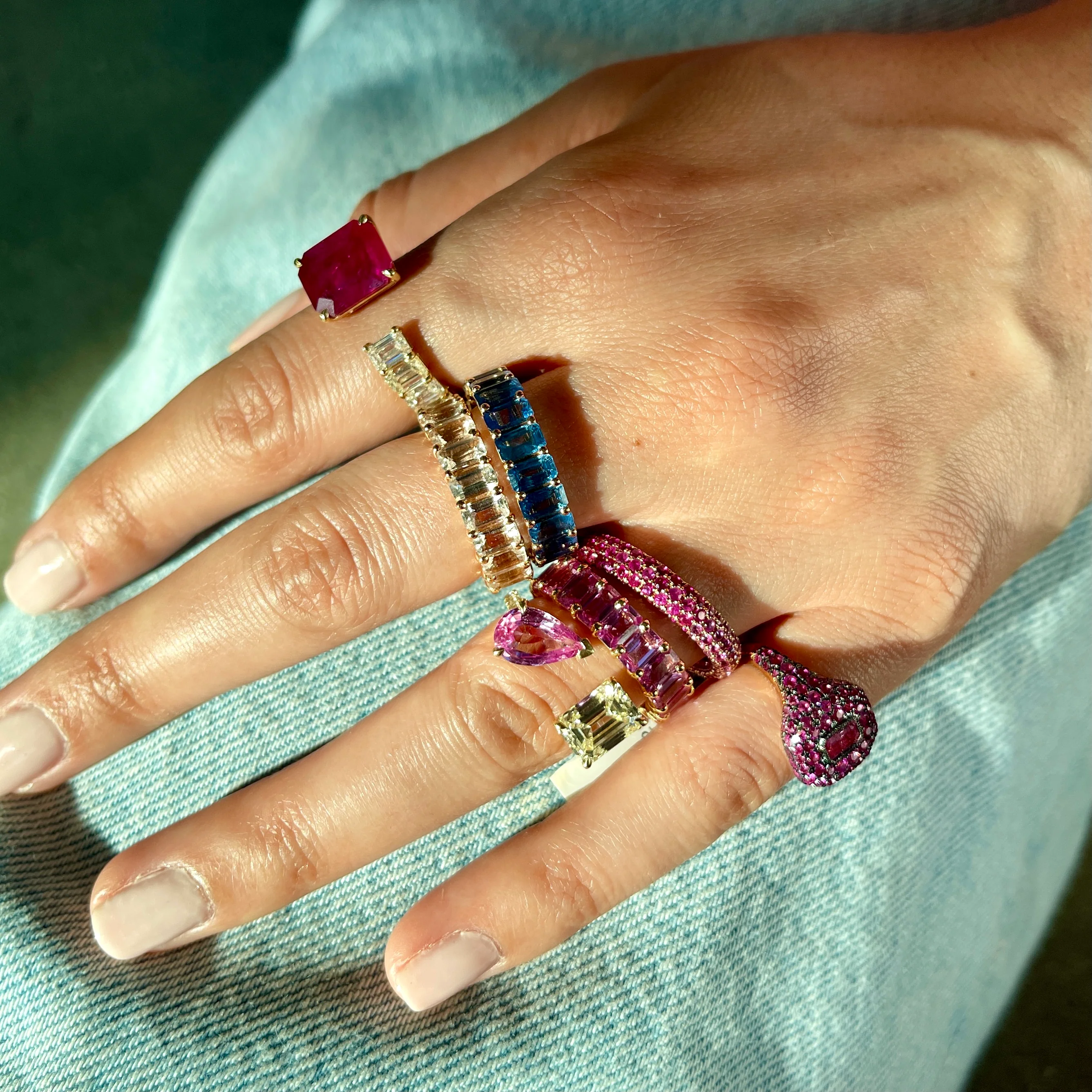 RUBY PAVE PINKY RING - Image 6