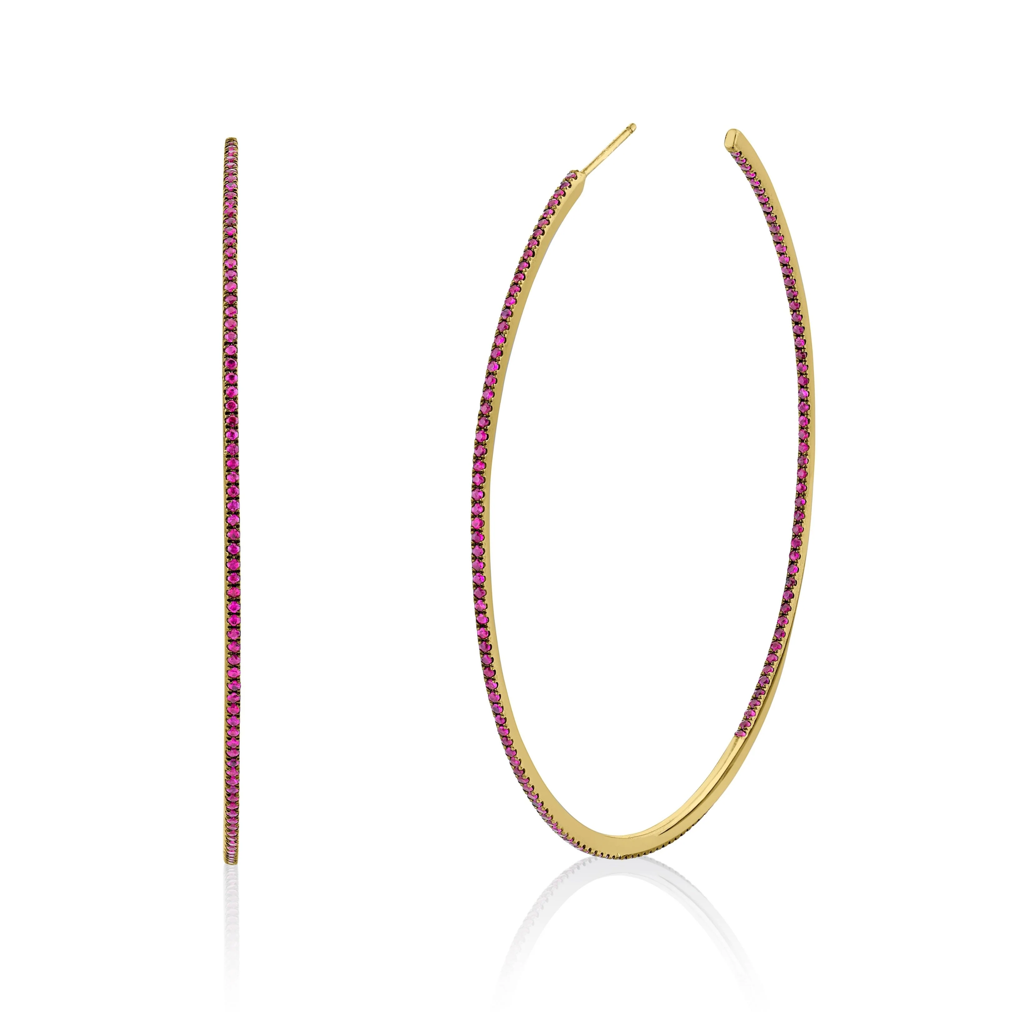 RUBY PAVE XL HOOPS - Image 4