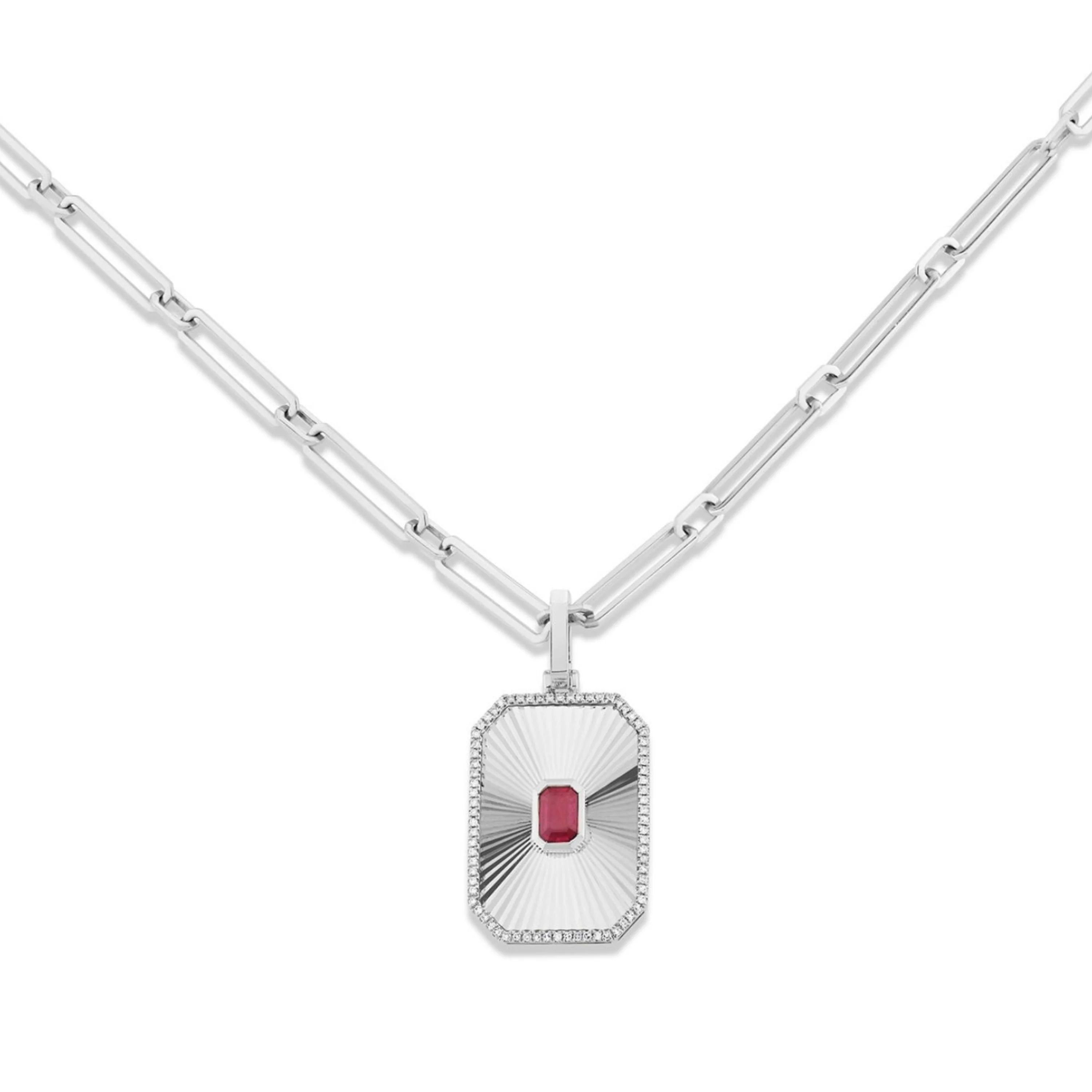 RUBY RADIANT DECO NECKLACE - Image 6