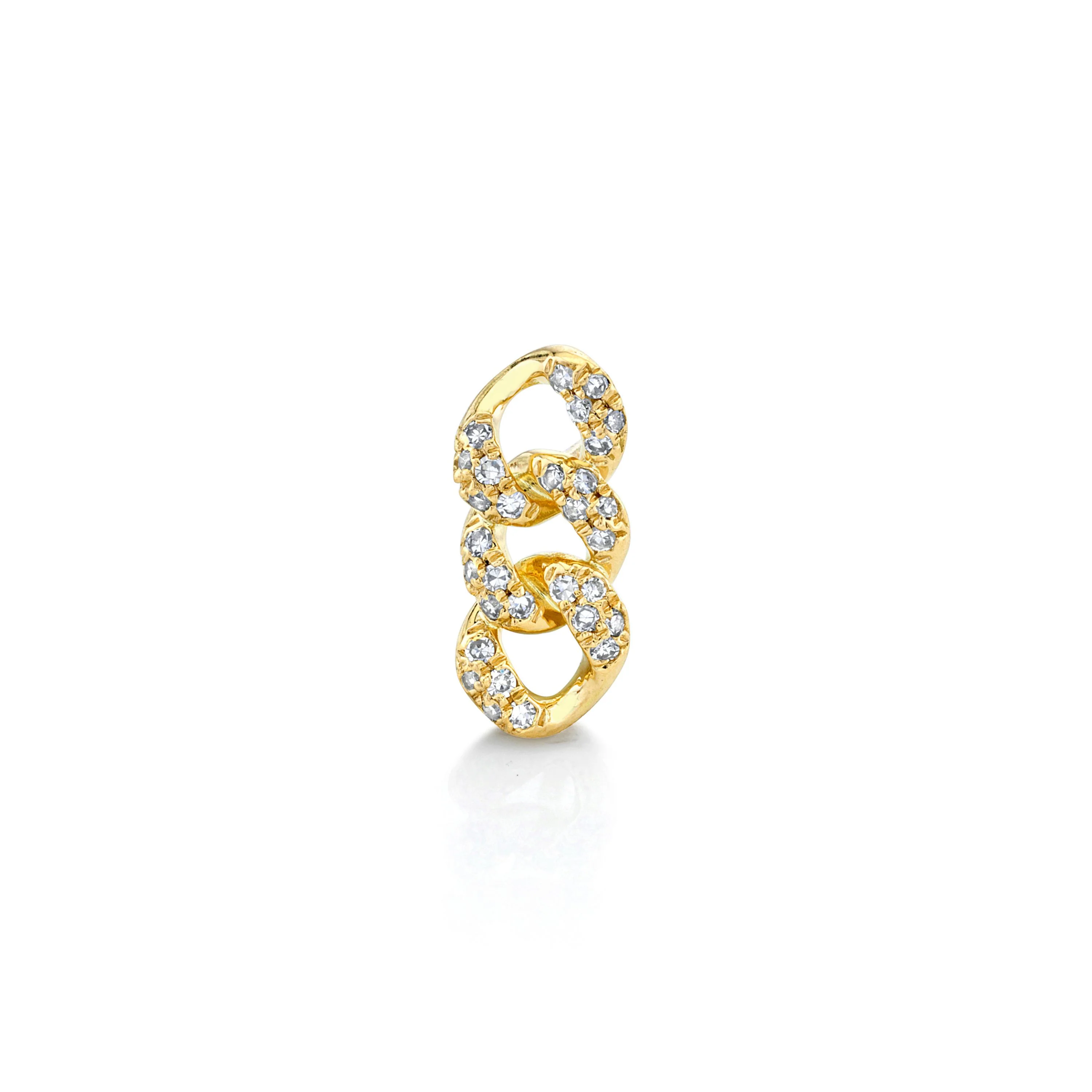 SINGLE DIAMOND PAVE LINK STUD - Image 4