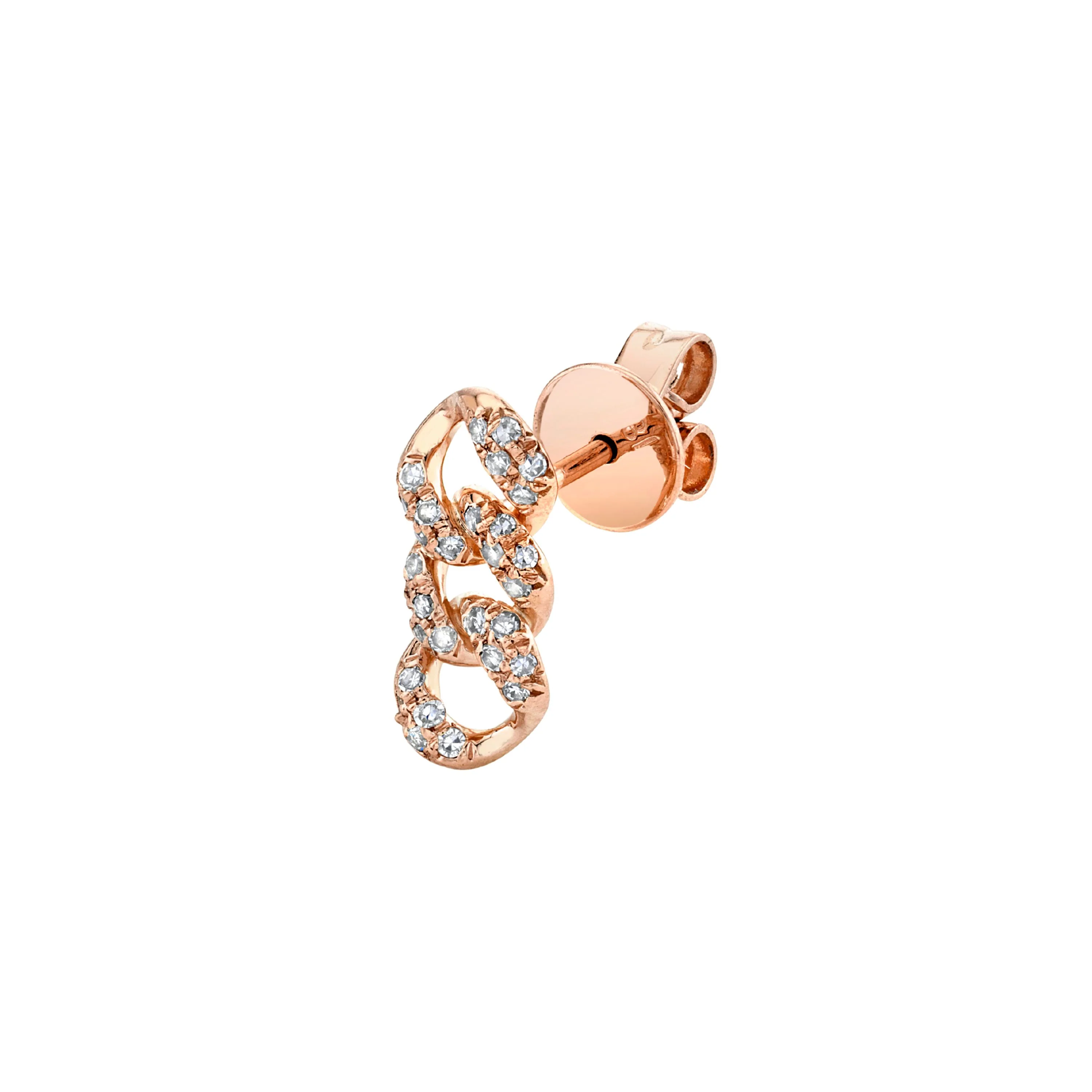 SINGLE DIAMOND PAVE LINK STUD - Image 6