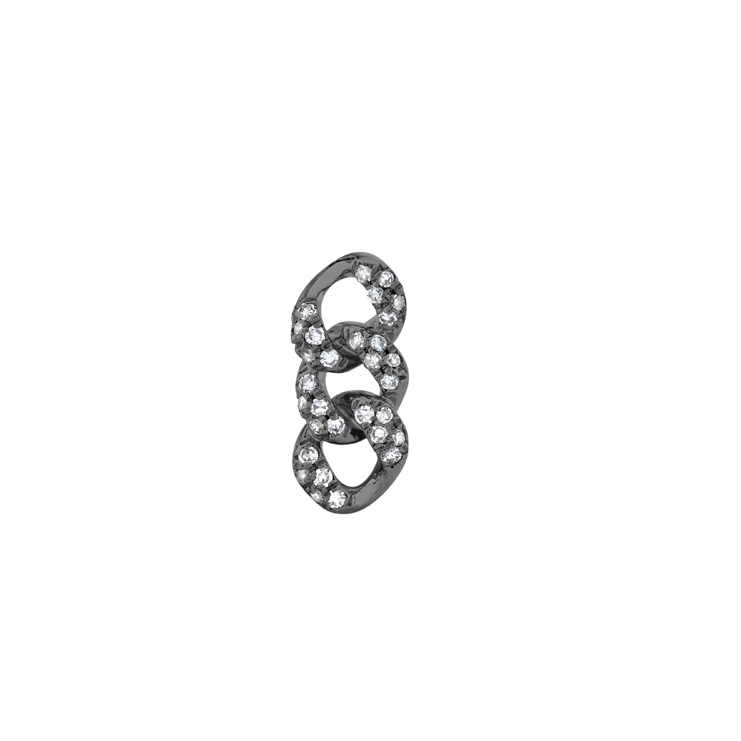 SINGLE DIAMOND PAVE LINK STUD - Image 8