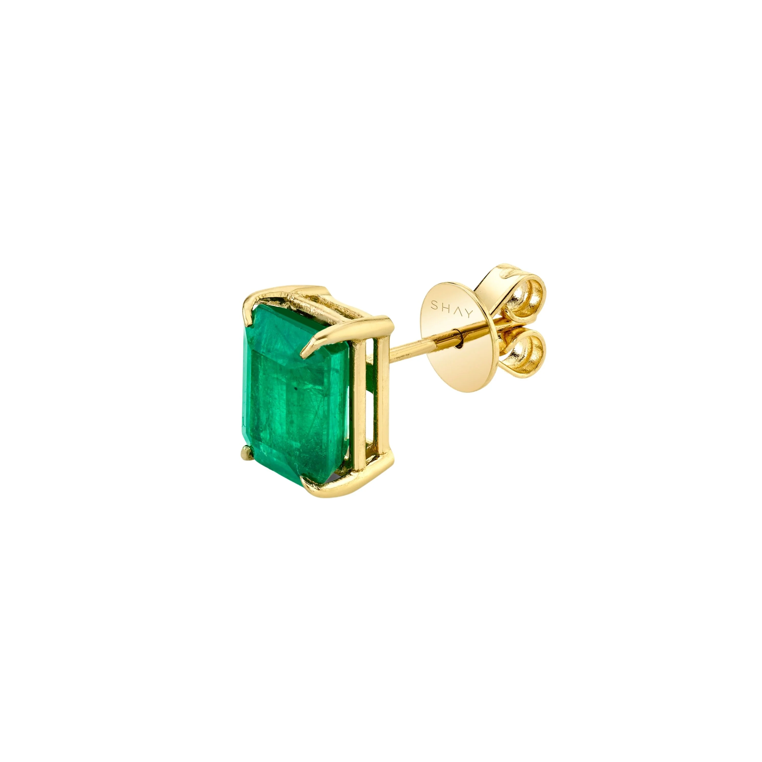 SINGLE EMERALD STUD, 3cts - Image 3