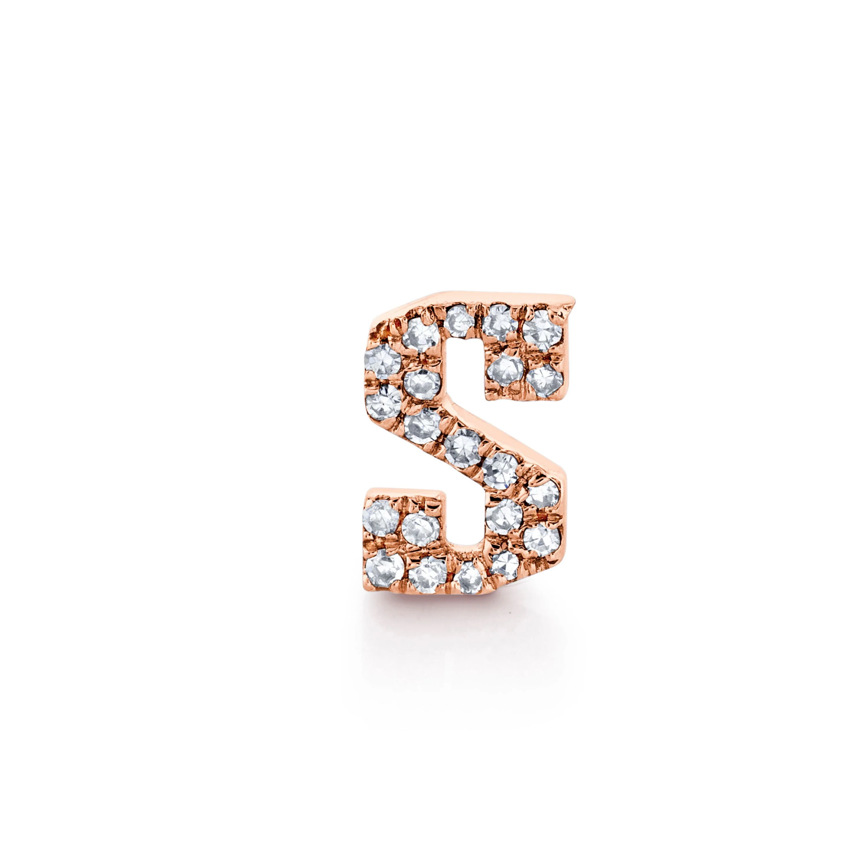 DIAMOND SINGLE PAVE INITIAL STUD - Image 6