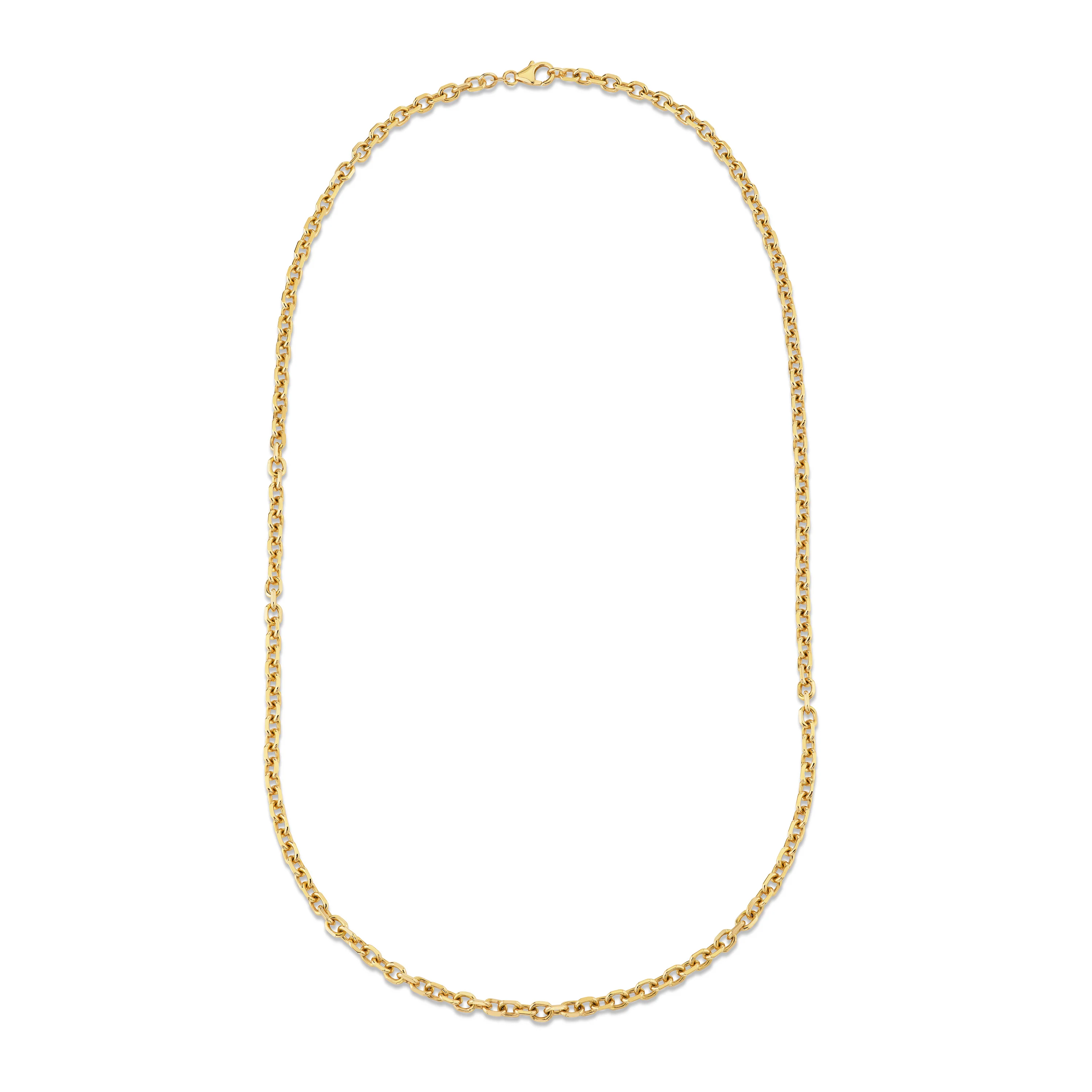 SOLID GOLD HAMMERED CHAIN