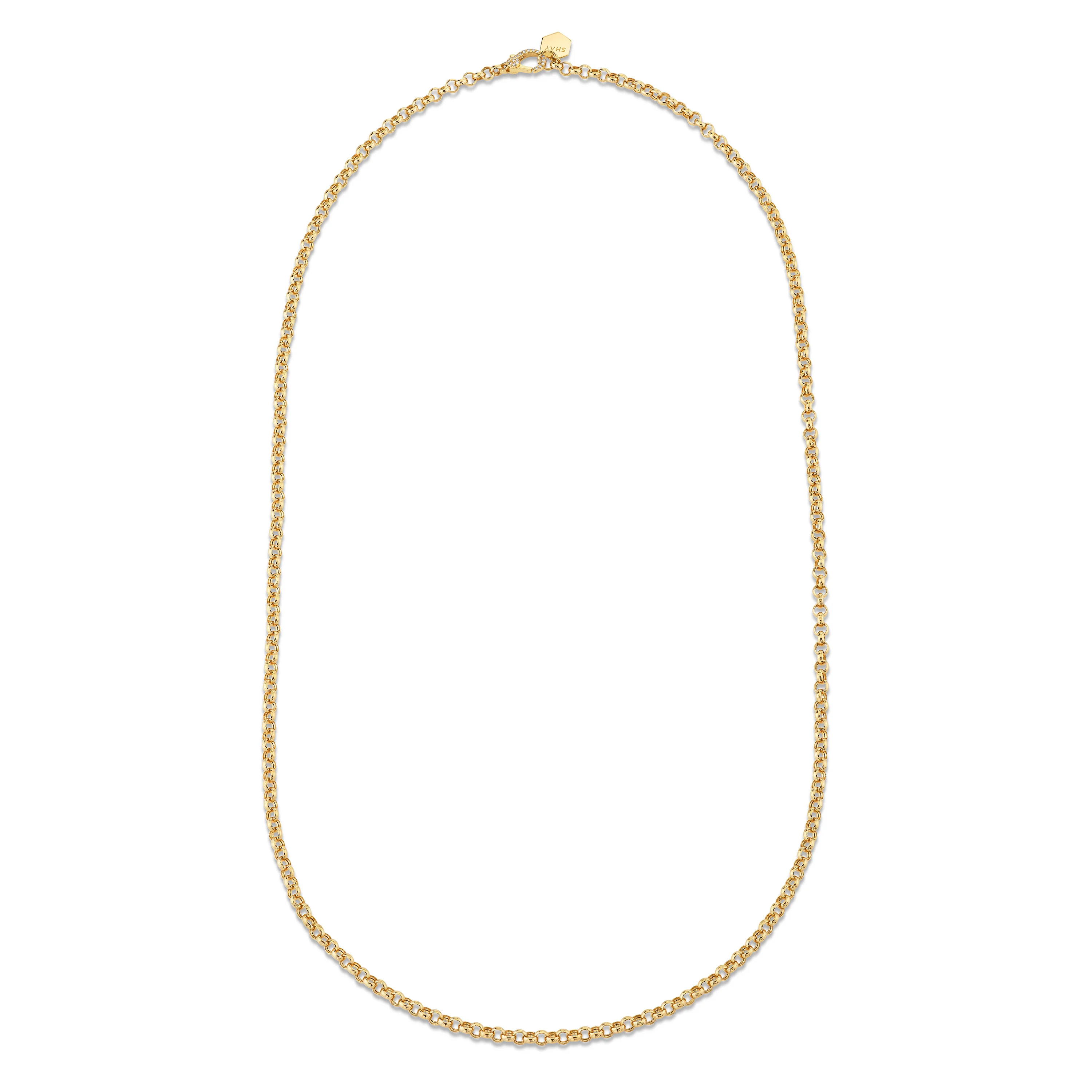 SOLID GOLD ROLO LINK CHAIN