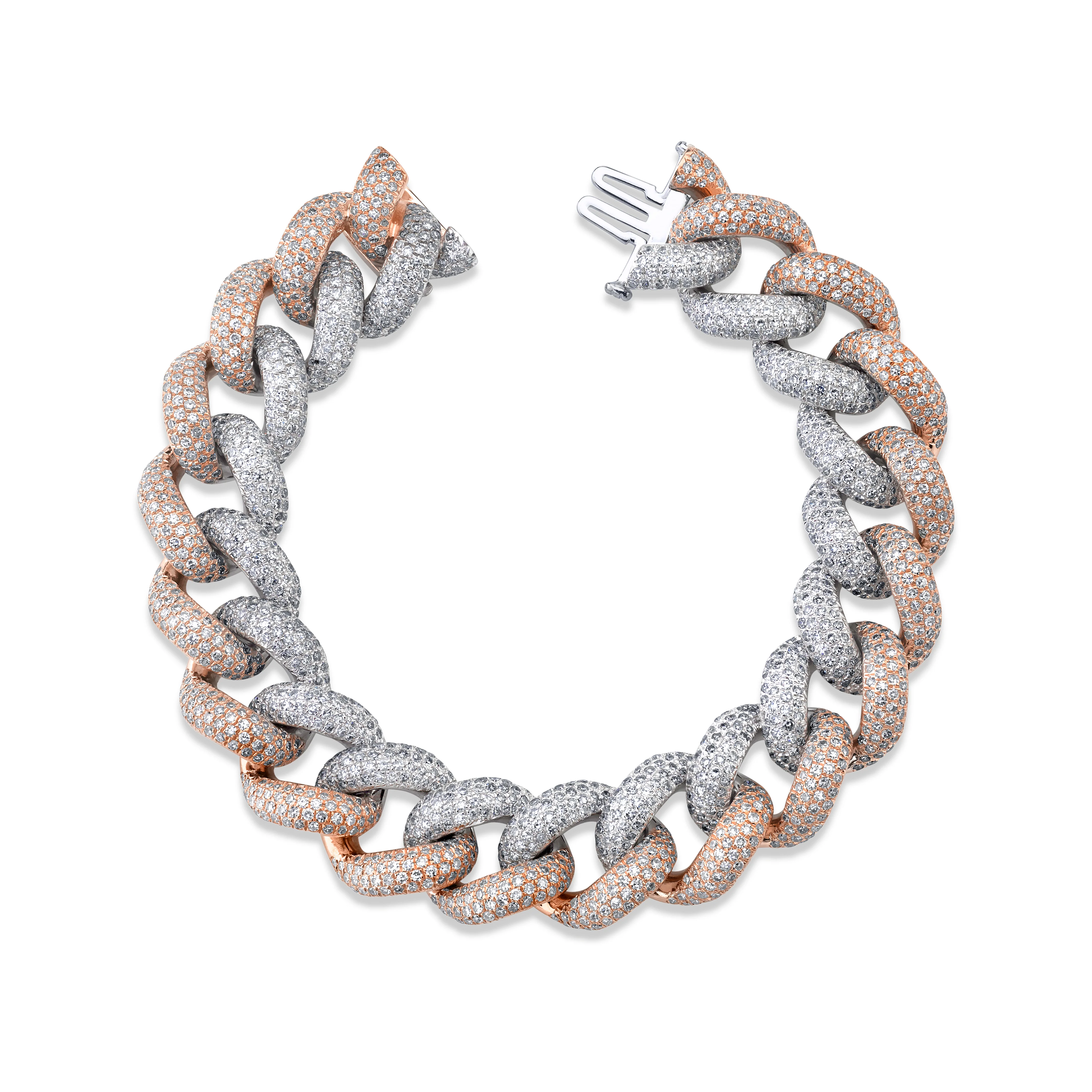 TWO-TONE JUMBO PAVE LINK BRACELET - Image 3
