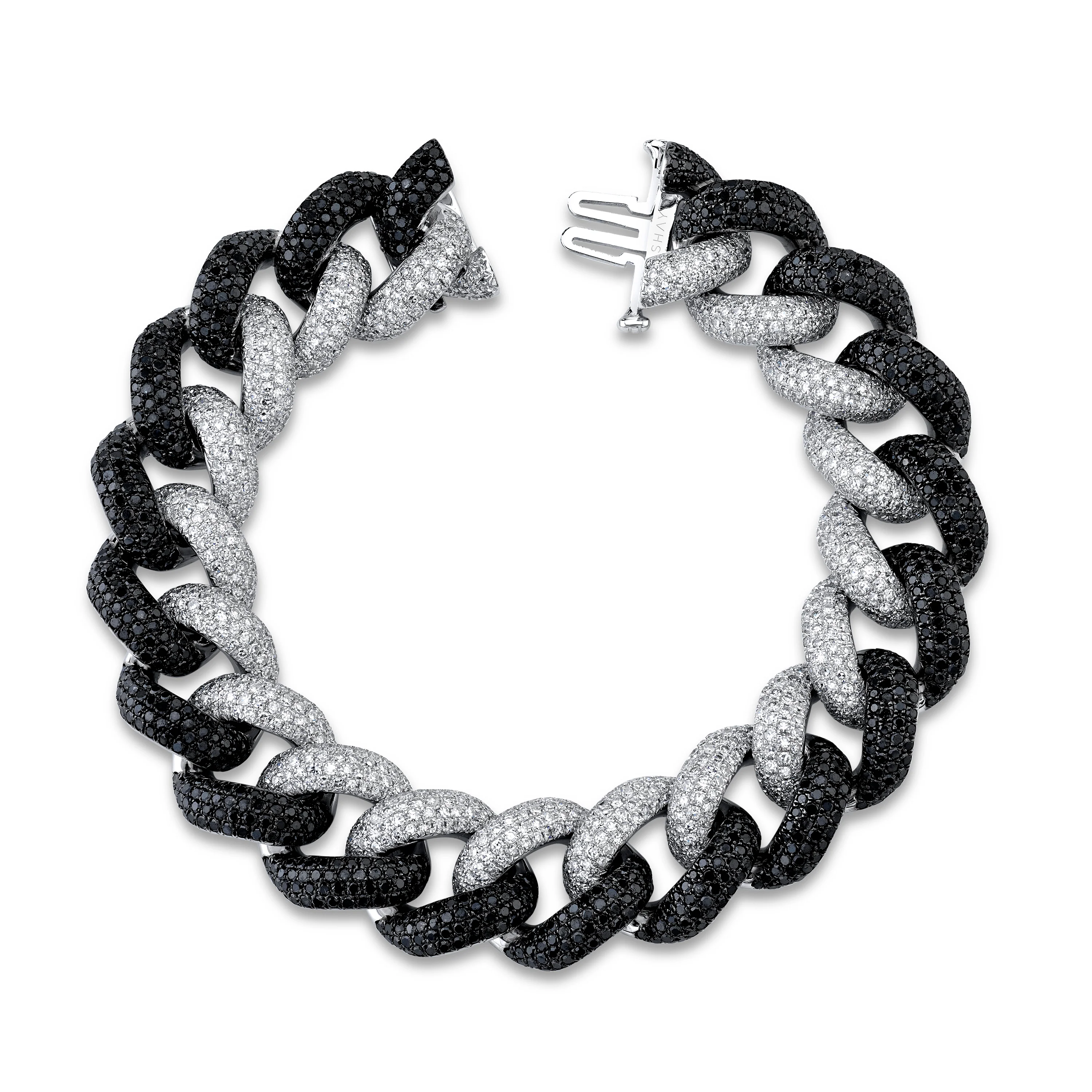 TWO-TONE JUMBO PAVE LINK BRACELET - Image 5