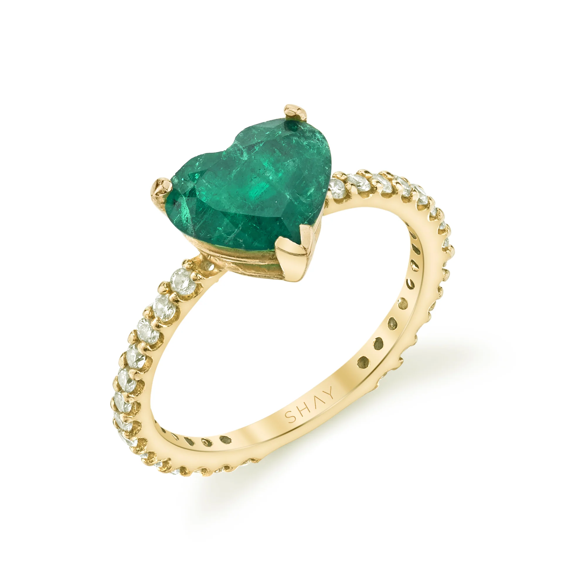 EMERALD HEART PINKY RING - Image 3